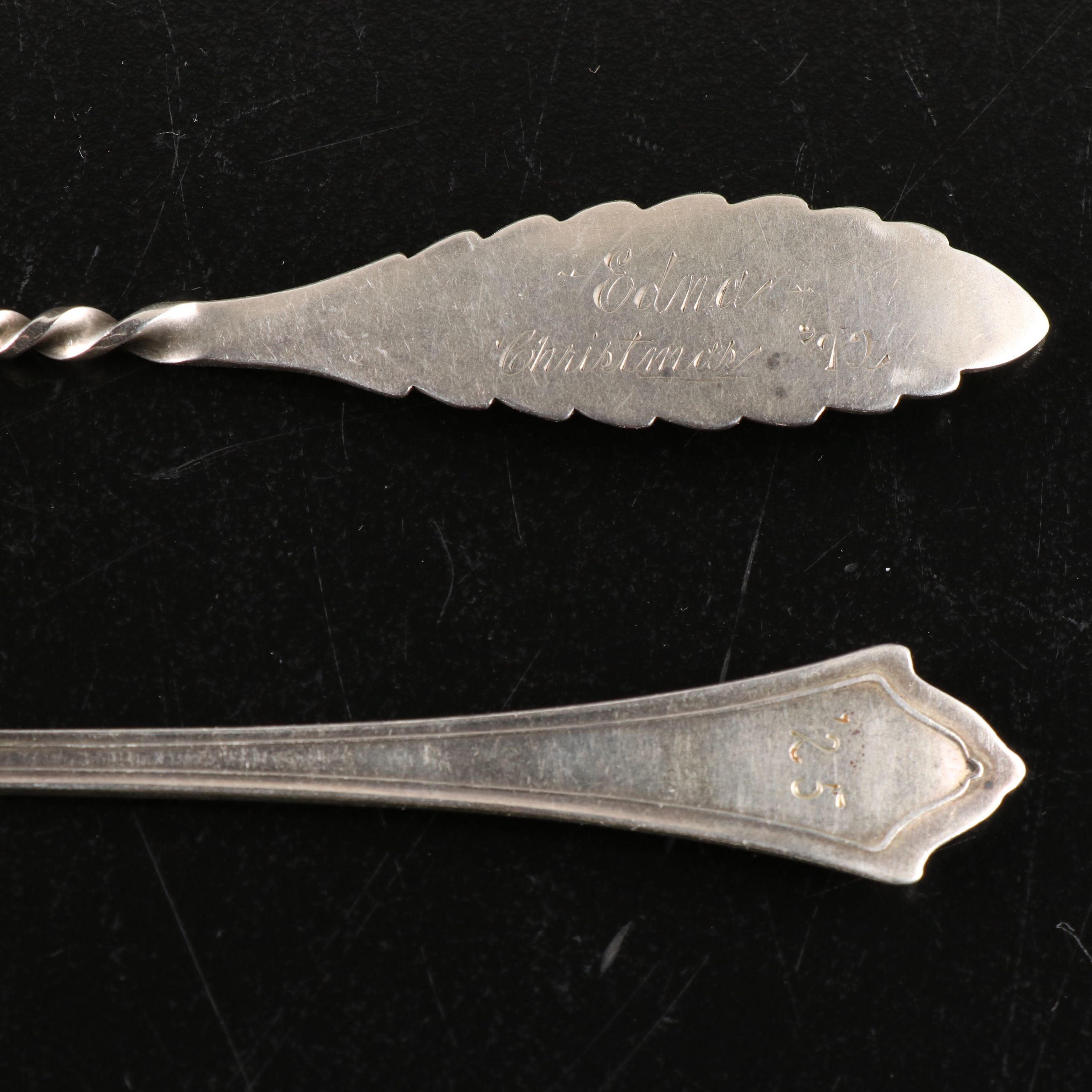 Engraved Sterling Spoons with Oneida, and More Silver Plate Flatware