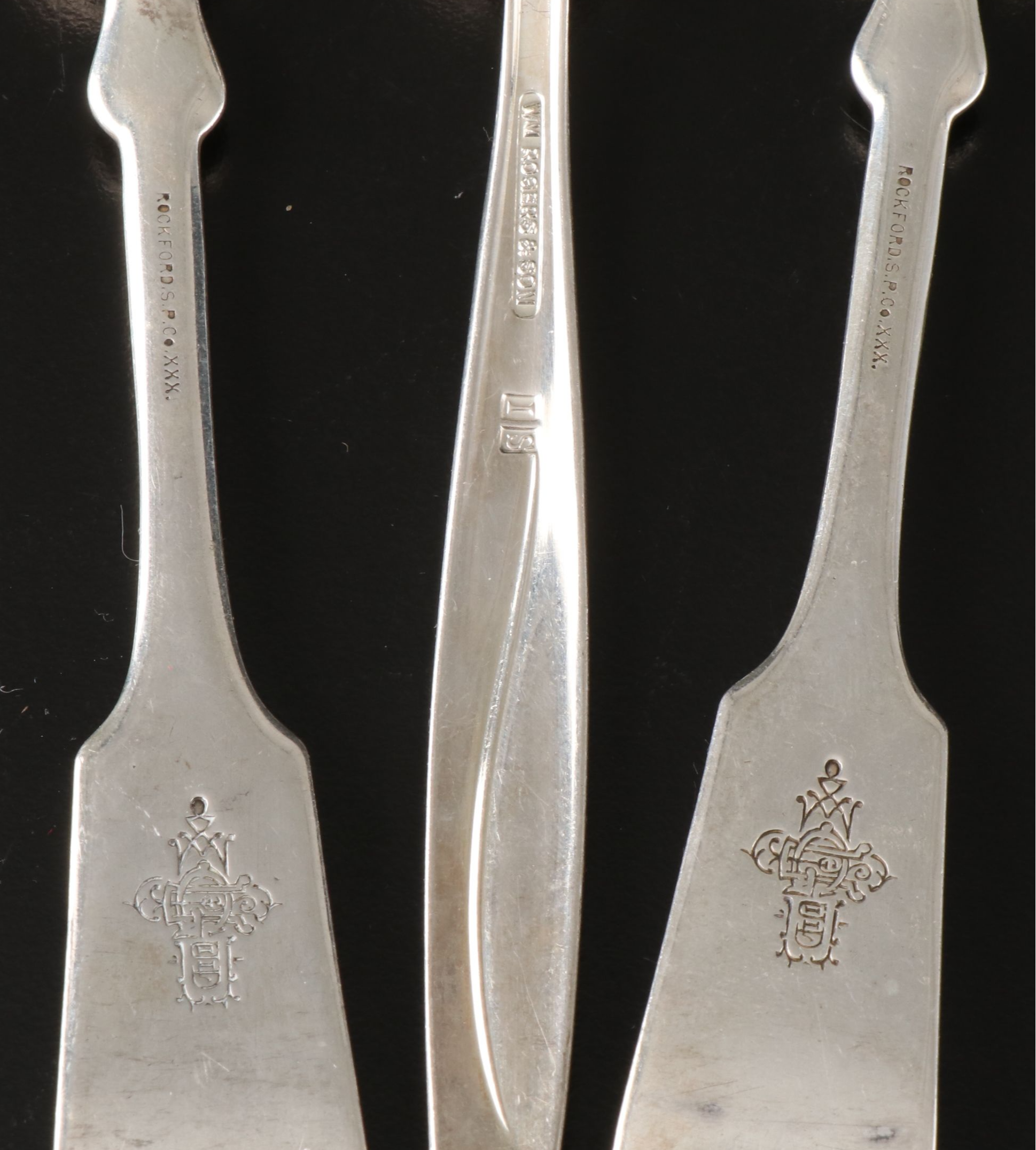 Engraved Sterling Spoons with Oneida, and More Silver Plate Flatware