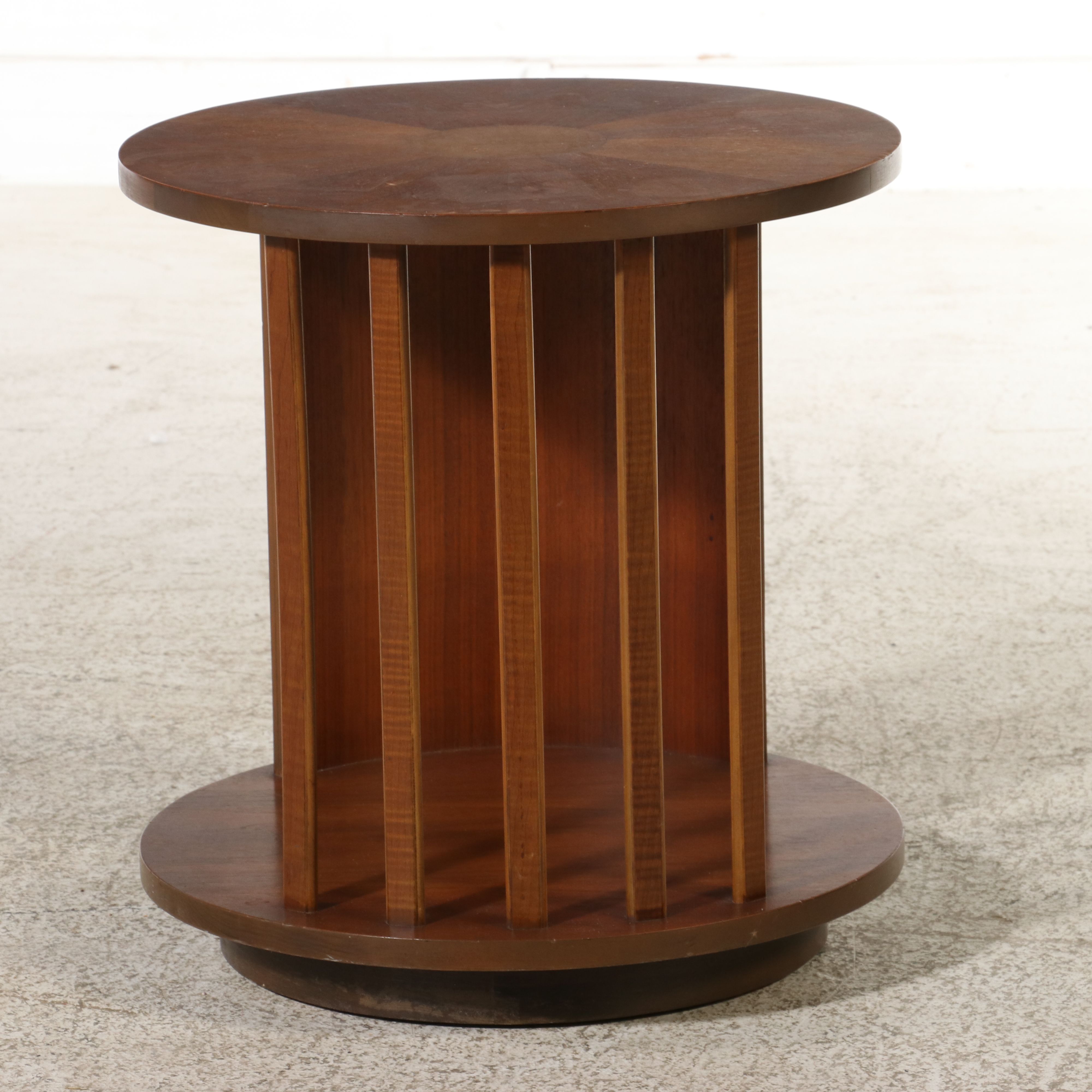 Revolving Tiered Bookcase Table, Late 20th Century