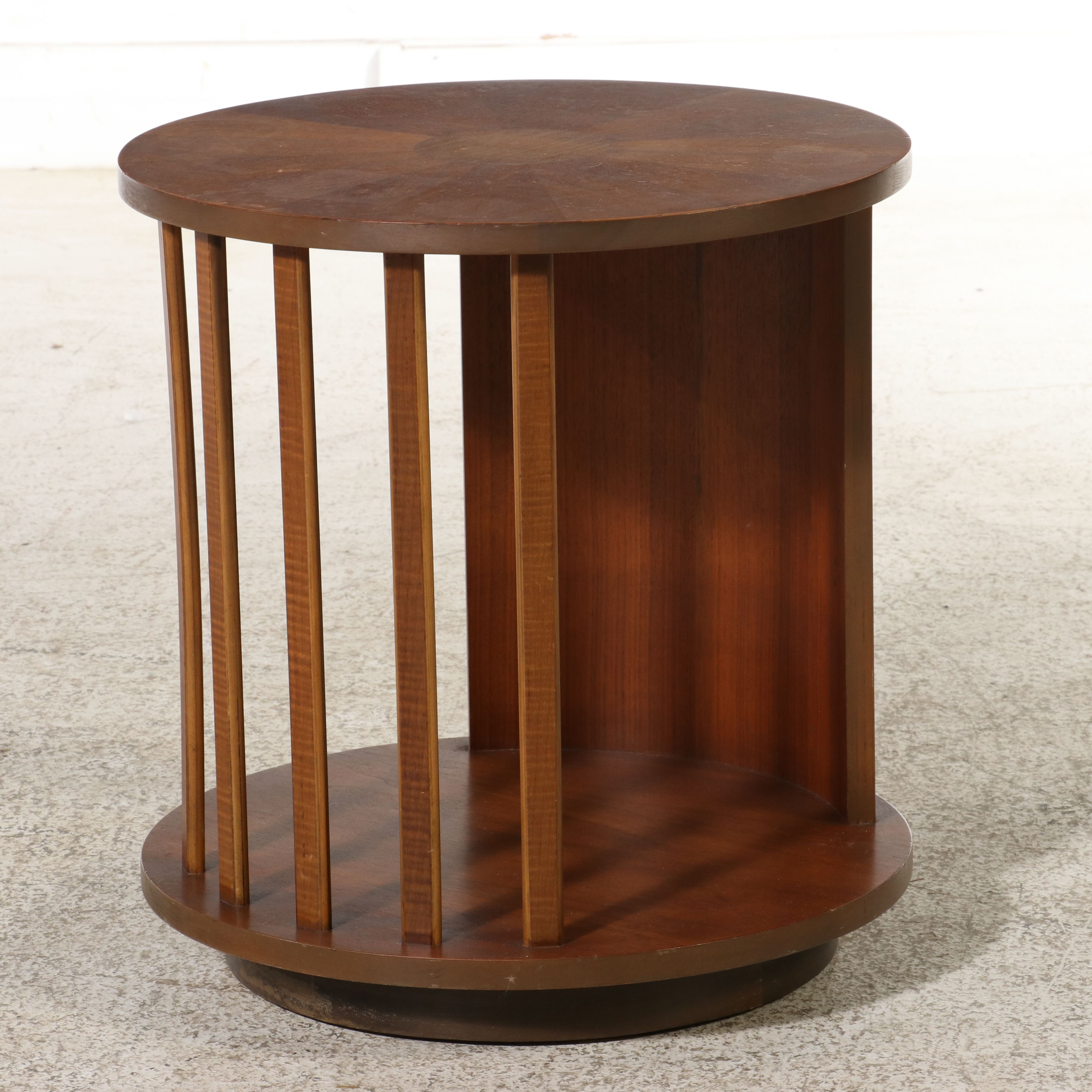 Revolving Tiered Bookcase Table, Late 20th Century