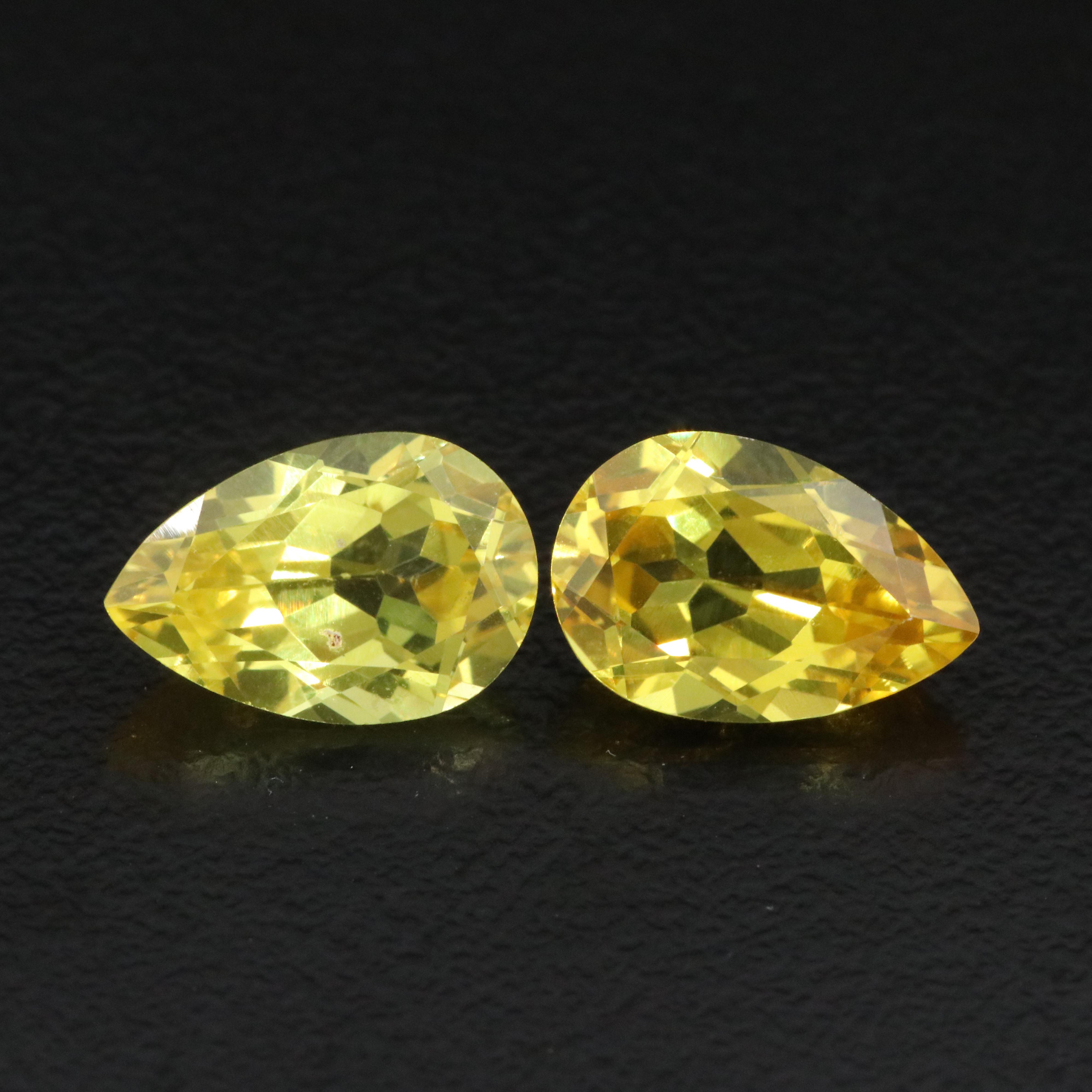 Loose 8.52 CTW Lab Grown Yellow Sapphire