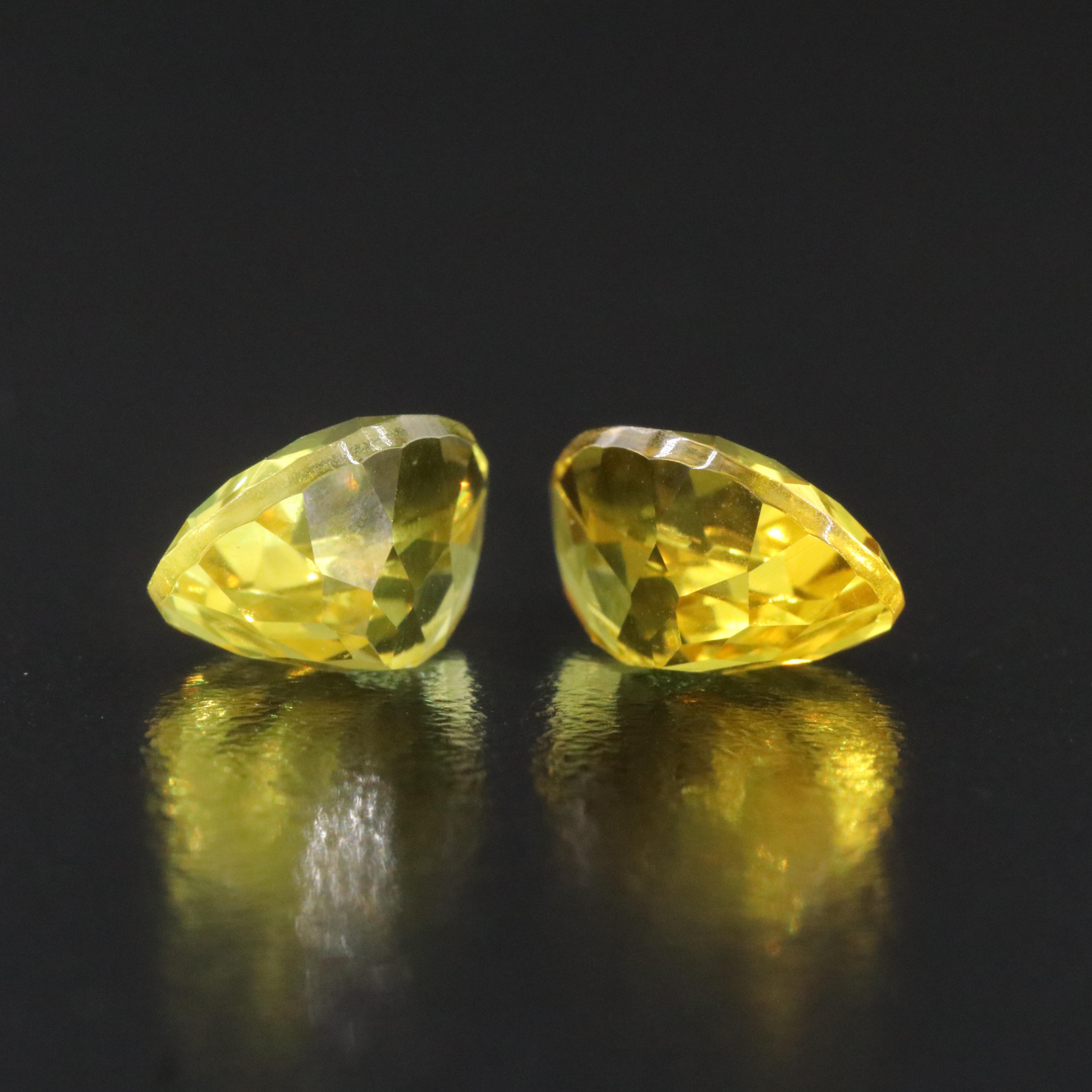 Loose 8.52 CTW Lab Grown Yellow Sapphire