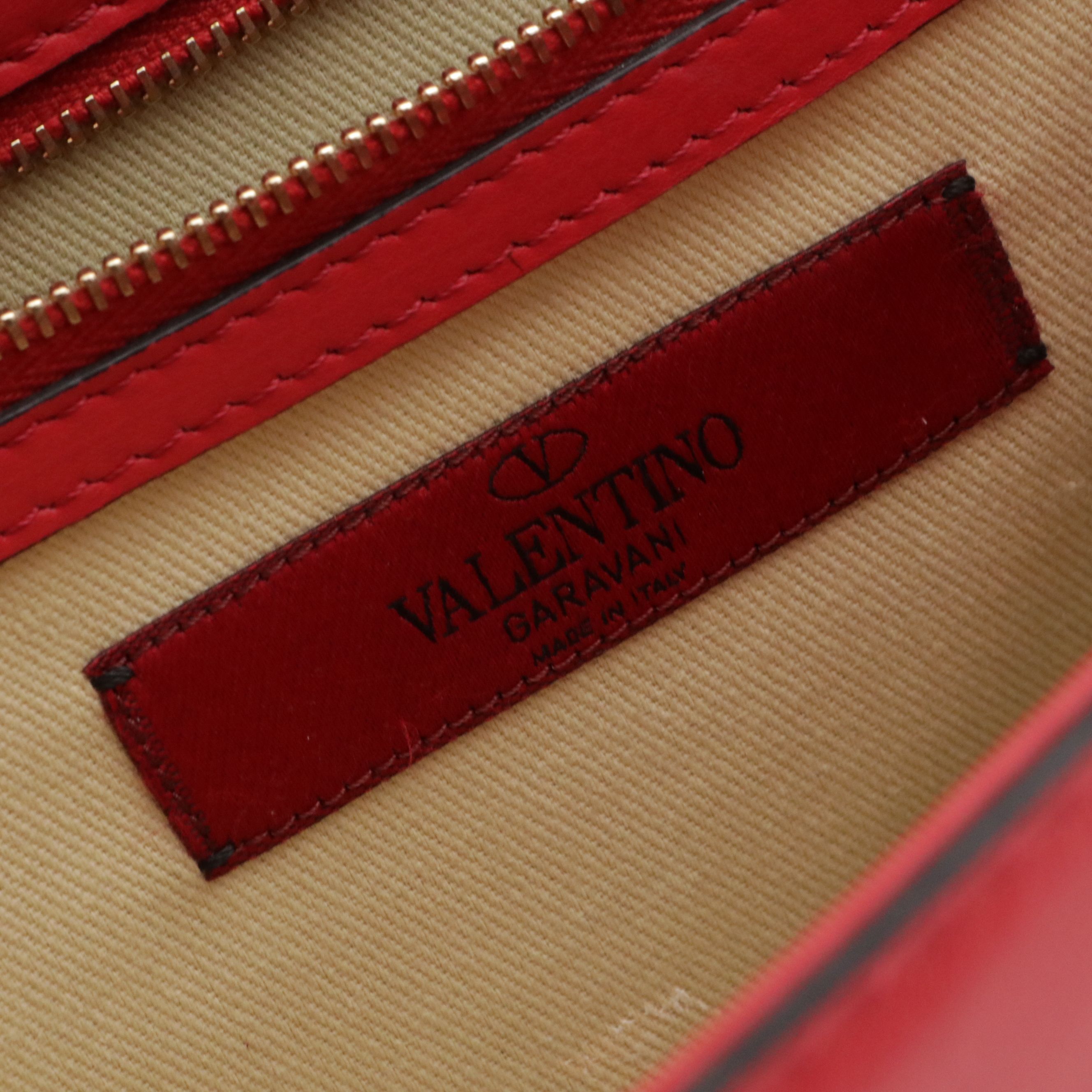 Valentino Garavani Medium Glam Lock Rockstud Flap Shoulder Bag in Calfskin