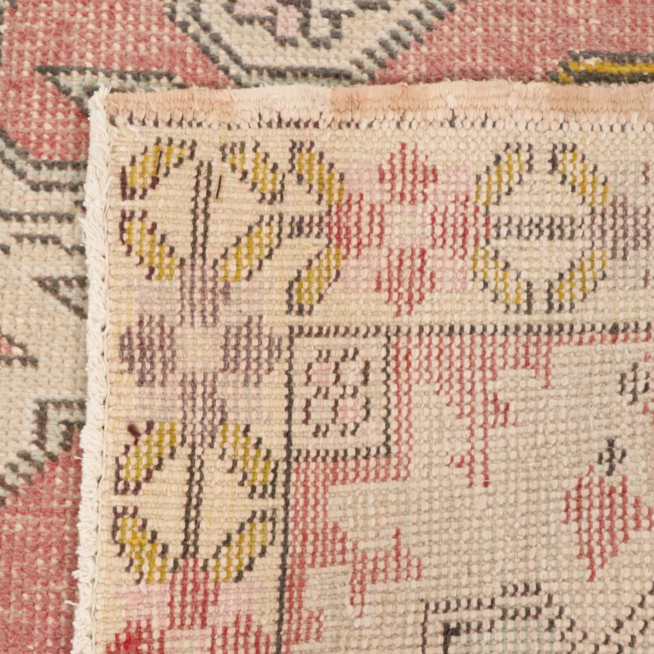 4'9 x 7'3 Hand-Knotted Turkish Anatolian Area Rug