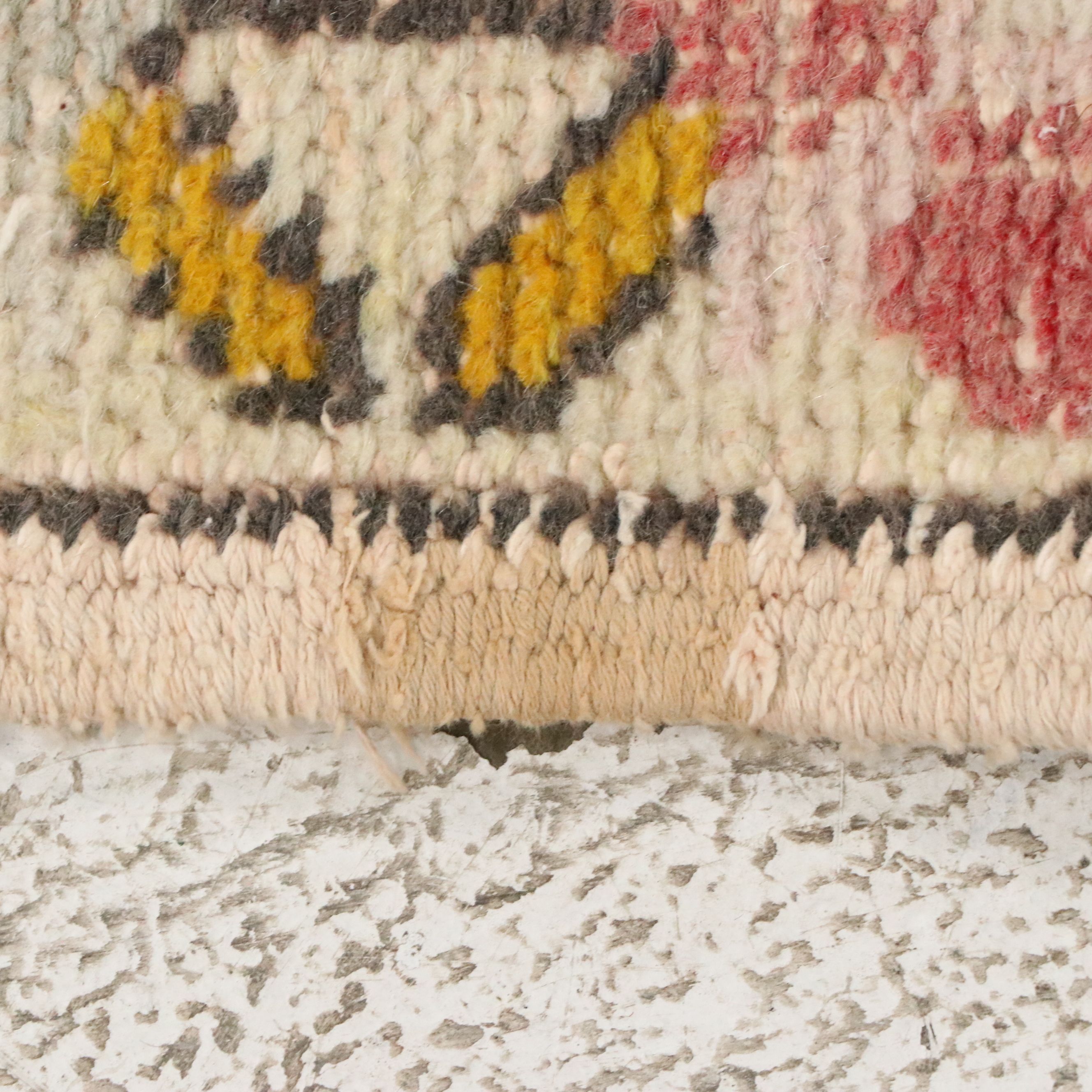 4'9 x 7'3 Hand-Knotted Turkish Anatolian Area Rug