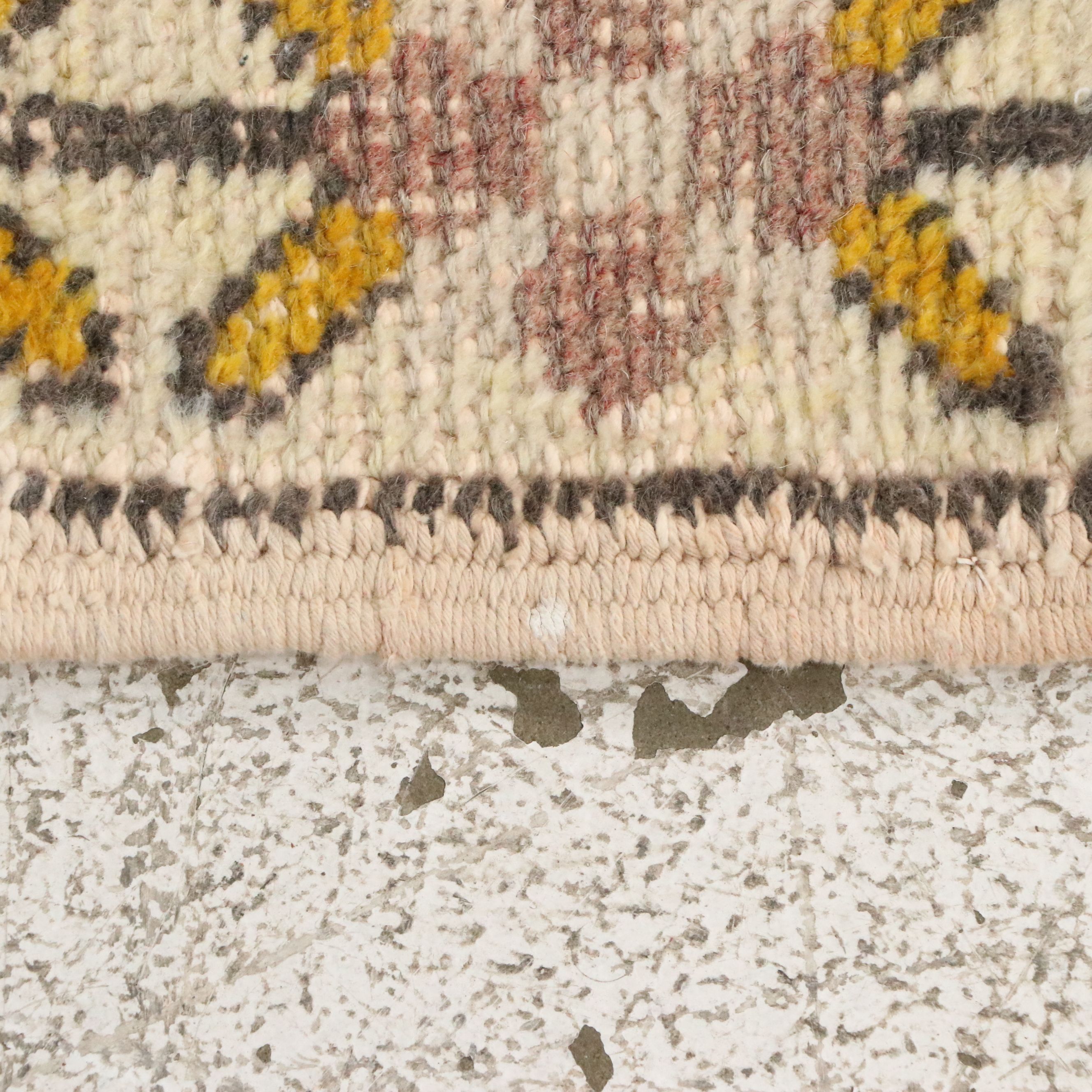 4'9 x 7'3 Hand-Knotted Turkish Anatolian Area Rug