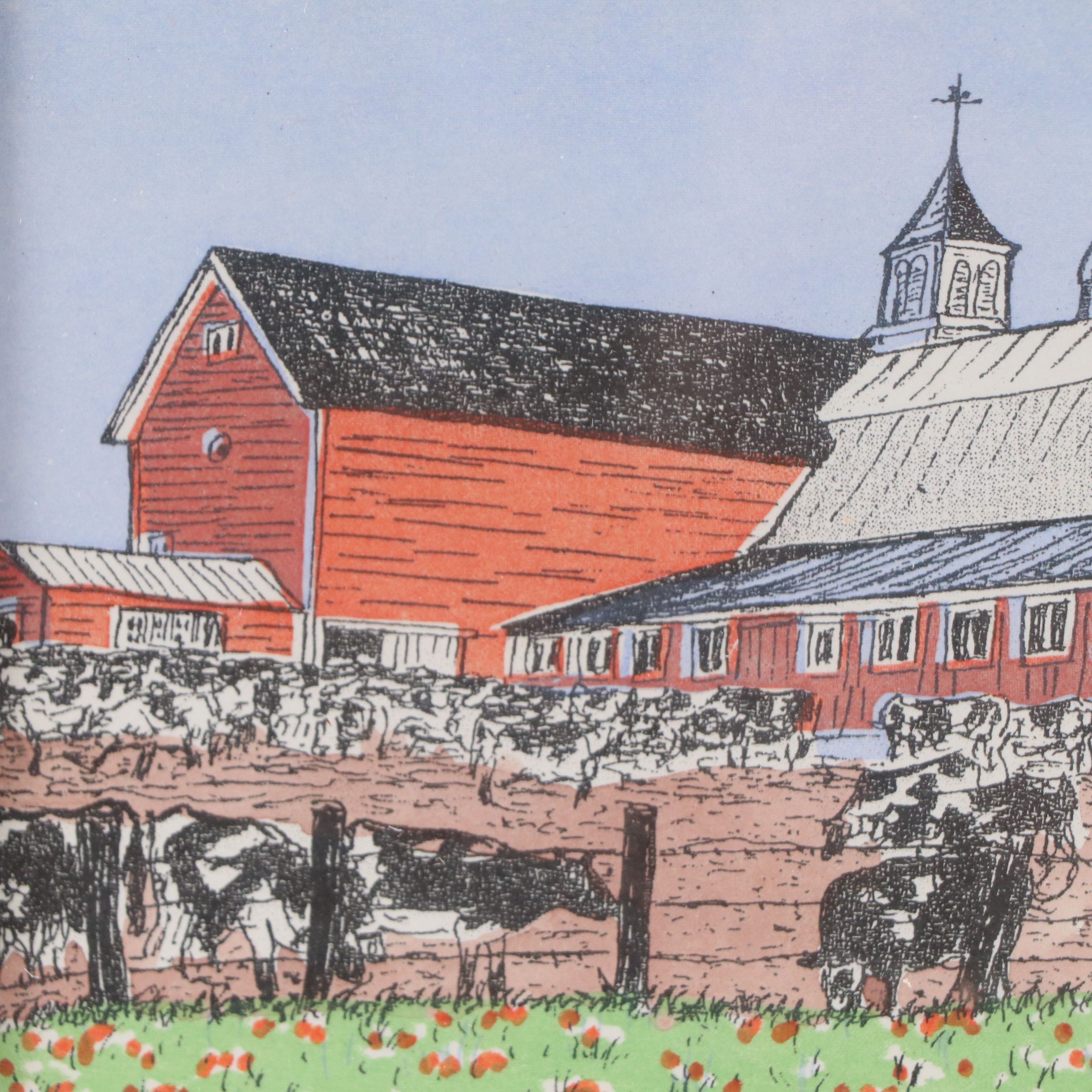 Thomas Marion Johnson Serigraph "Vermont Music Factory"