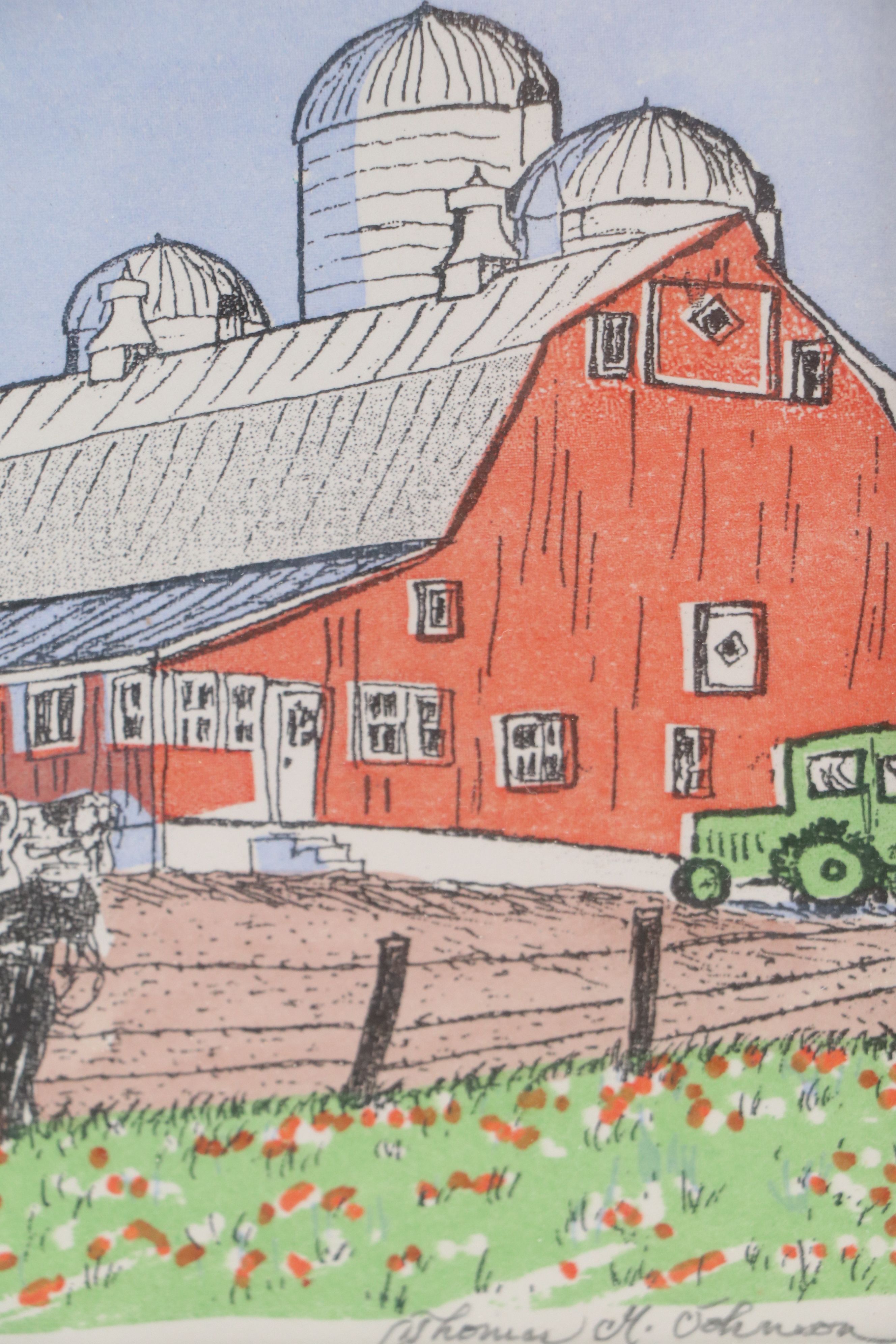 Thomas Marion Johnson Serigraph "Vermont Music Factory"