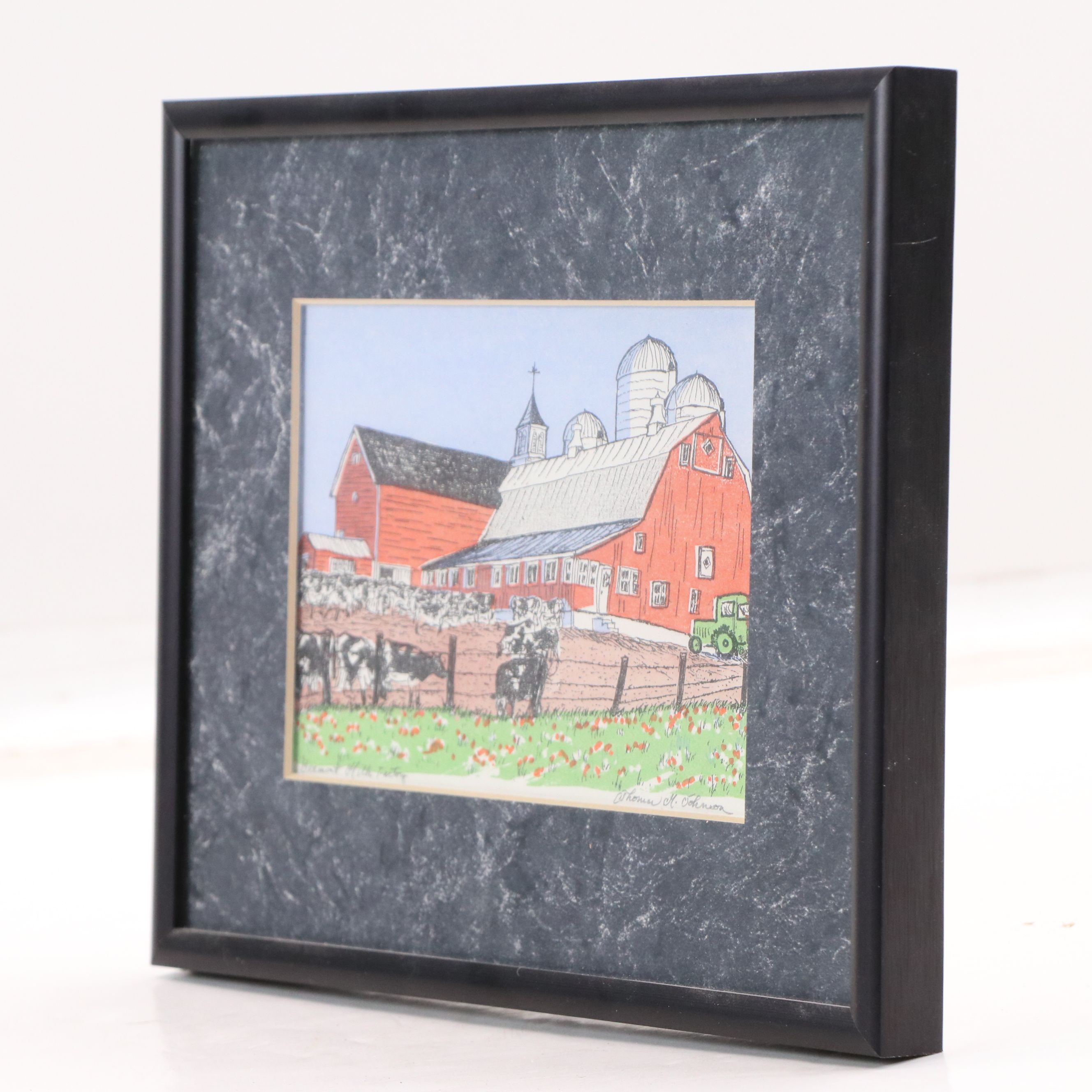 Thomas Marion Johnson Serigraph "Vermont Music Factory"