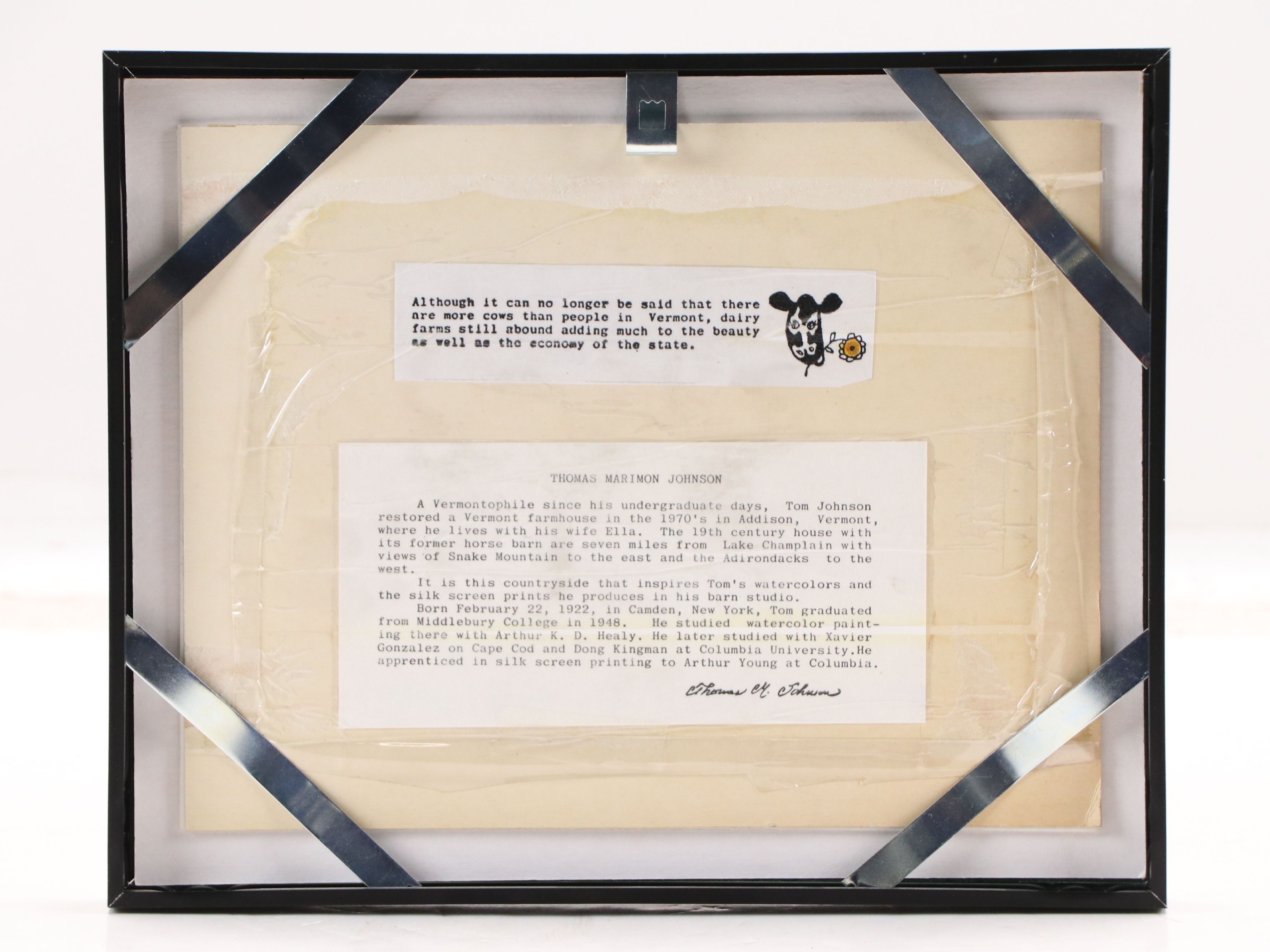 Thomas Marion Johnson Serigraph "Vermont Music Factory"