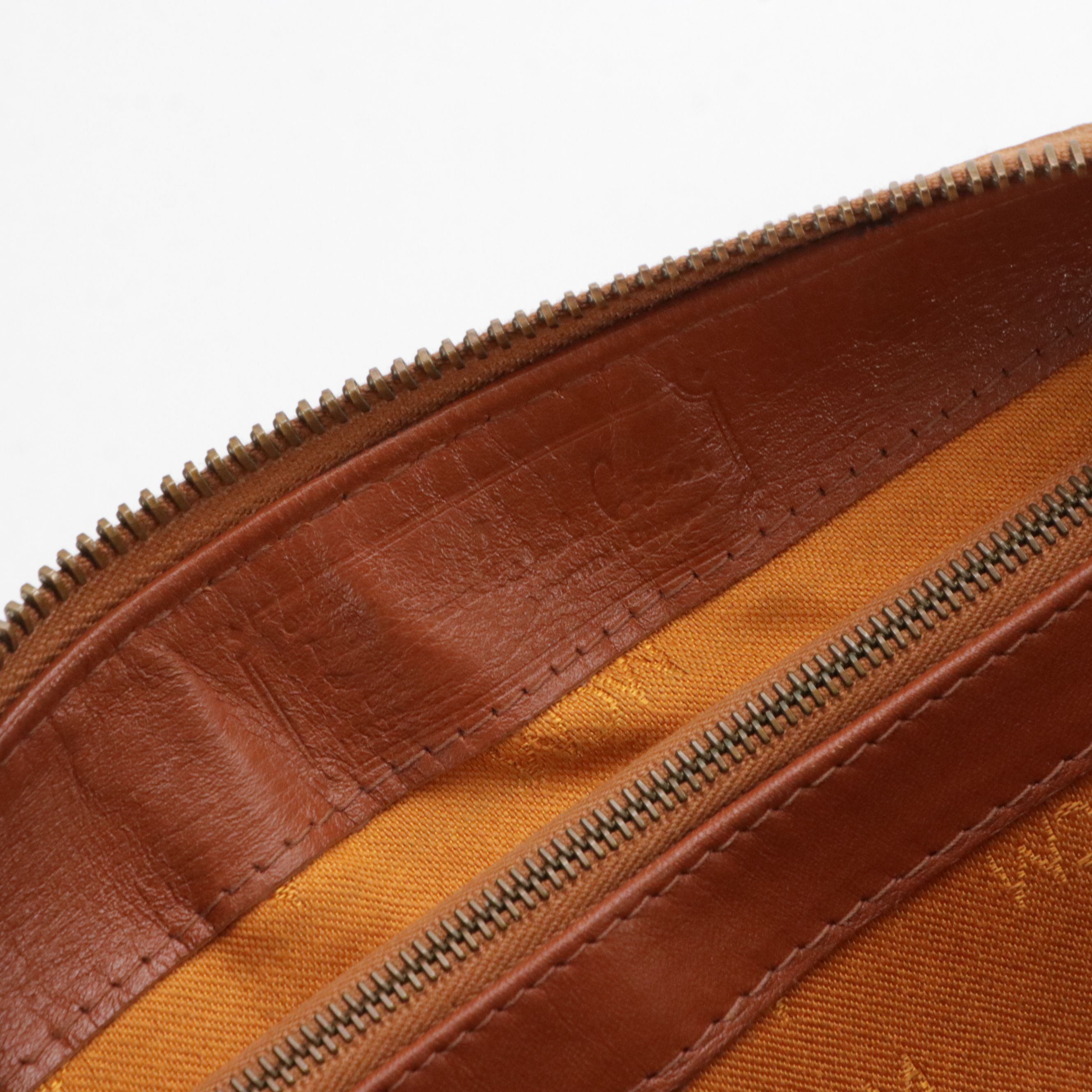 MCM Two-Way Bag in Cognac Visetos Canvas with Leather Trim