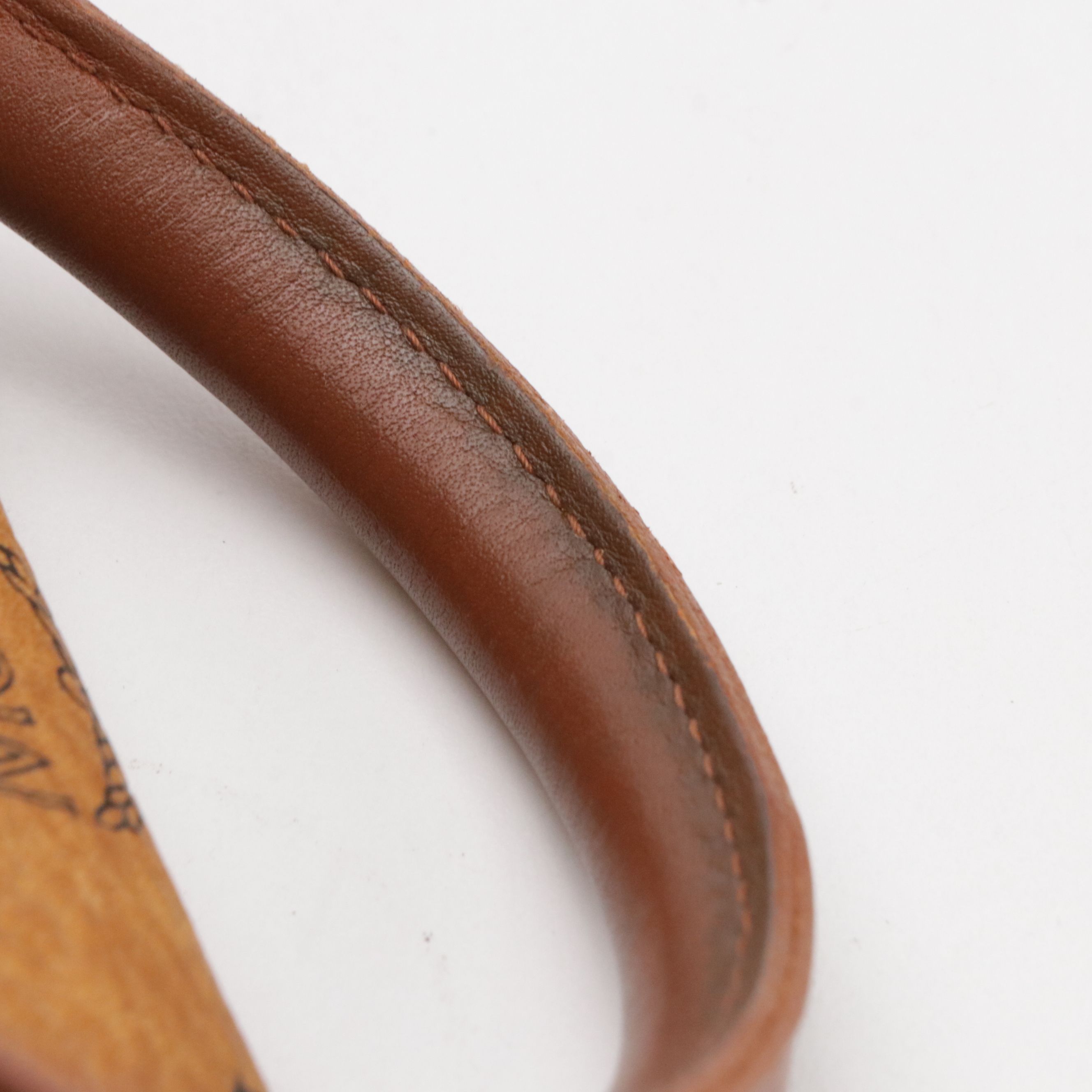 MCM Two-Way Bag in Cognac Visetos Canvas with Leather Trim