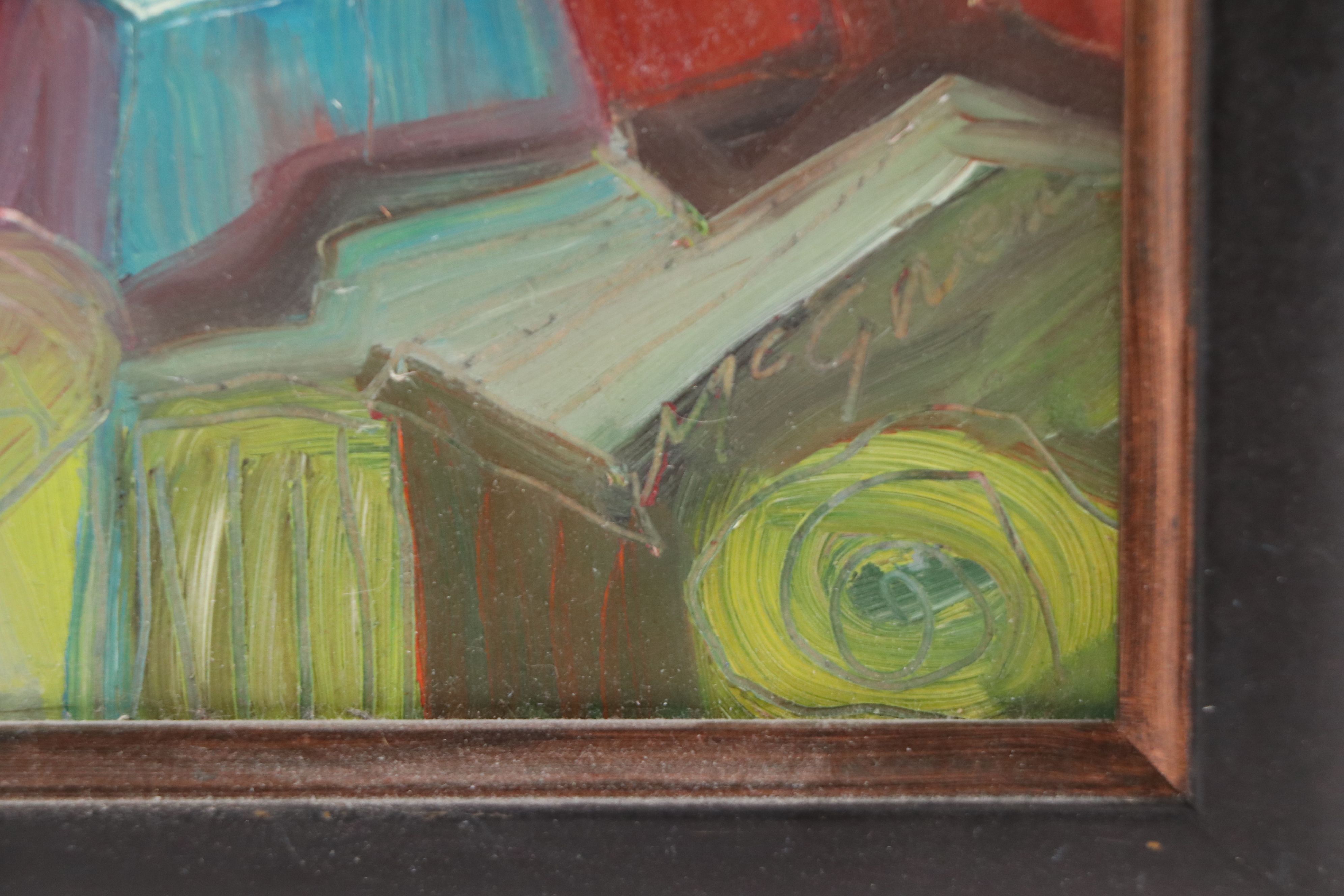 Landscape Oil Painting of Red Barn, 21st Century