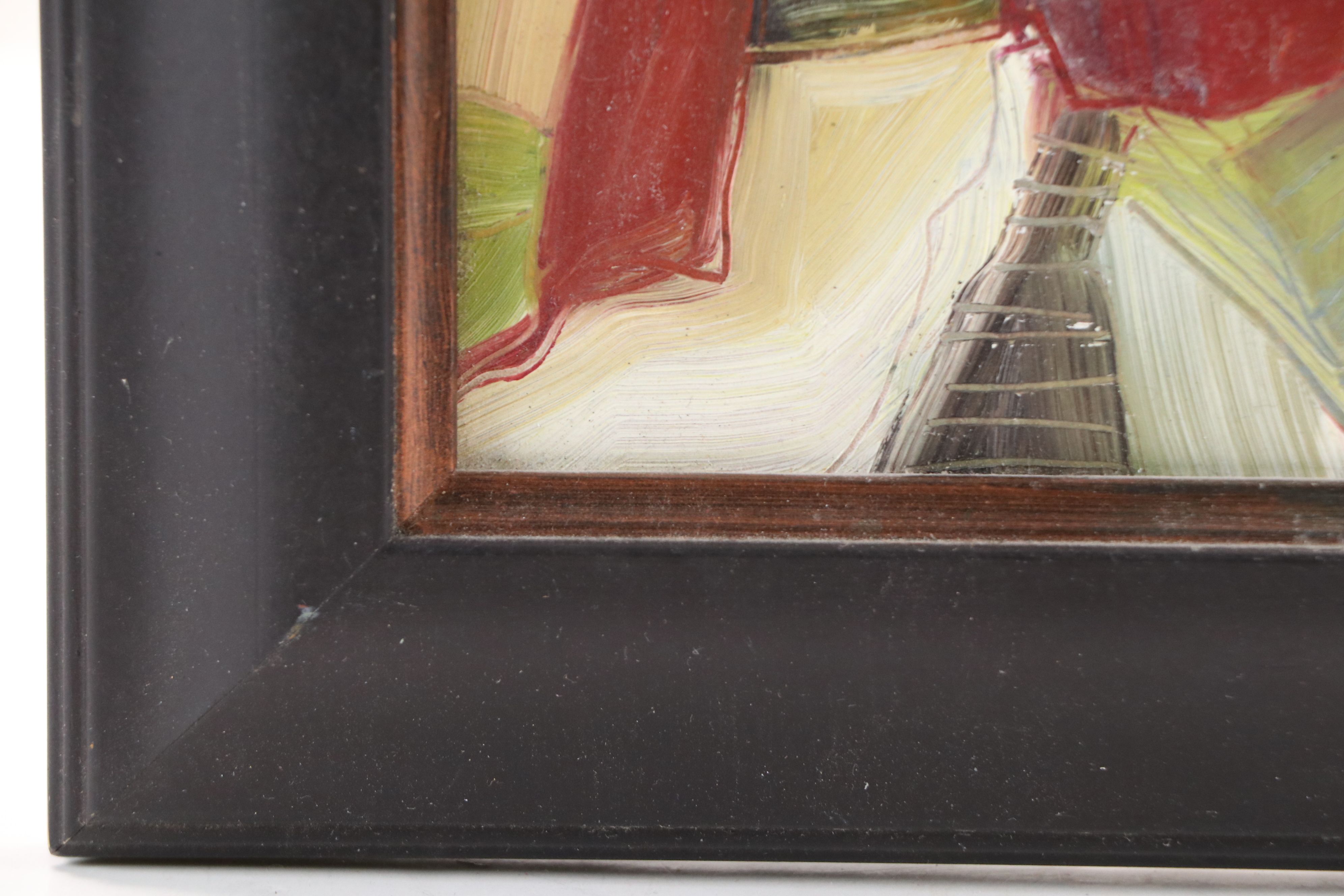 Landscape Oil Painting of Red Barn, 21st Century