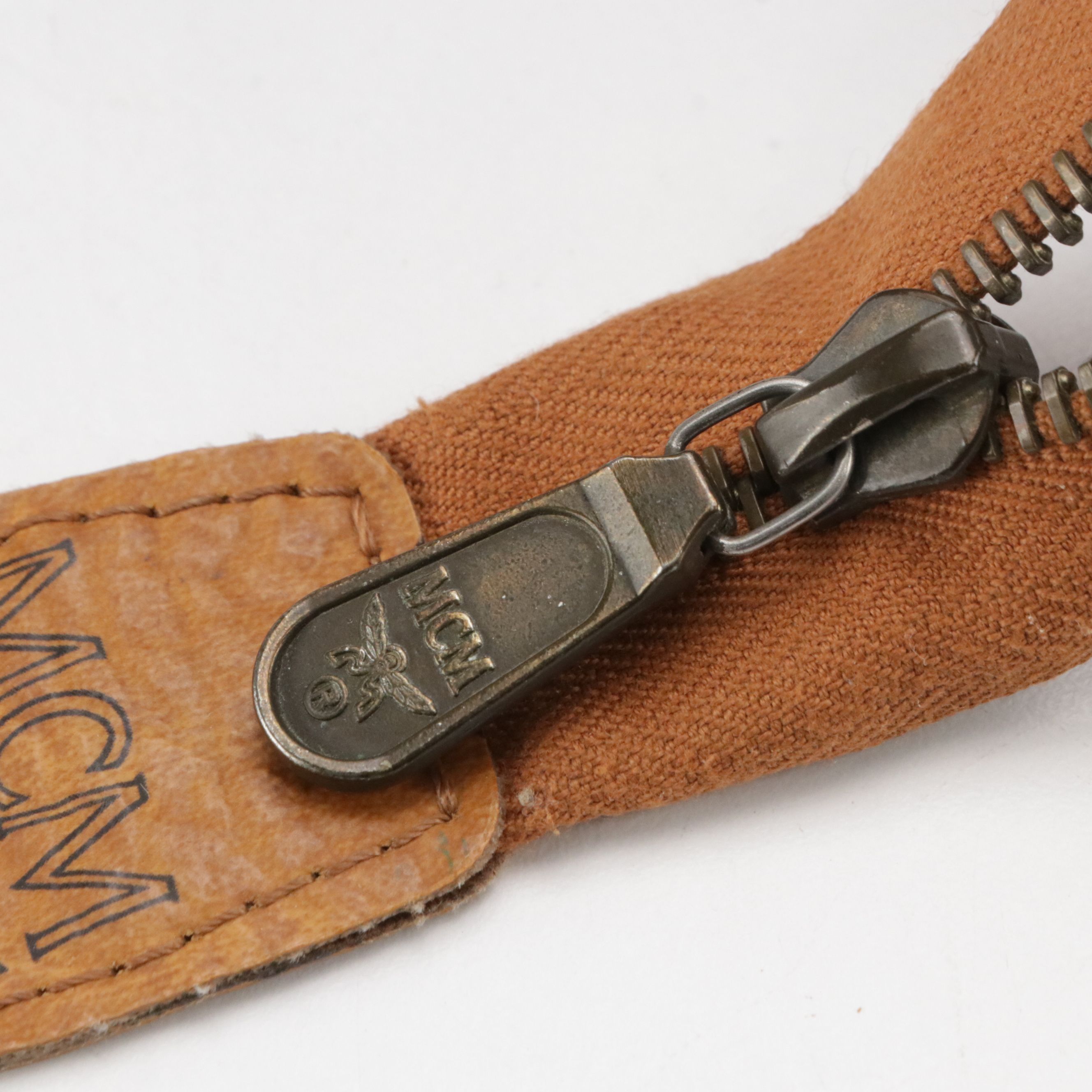 MCM Long Handle Tote Bag in Cognac Visetos Canvas