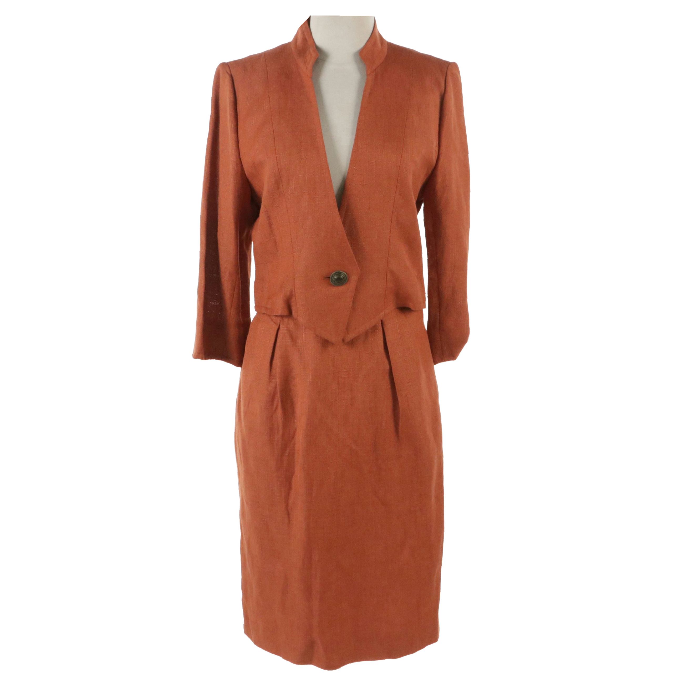 Yves Saint Laurent Linen Skirt Suit