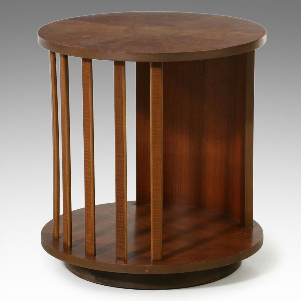 Revolving Tiered Bookcase Table, Late 20th Century