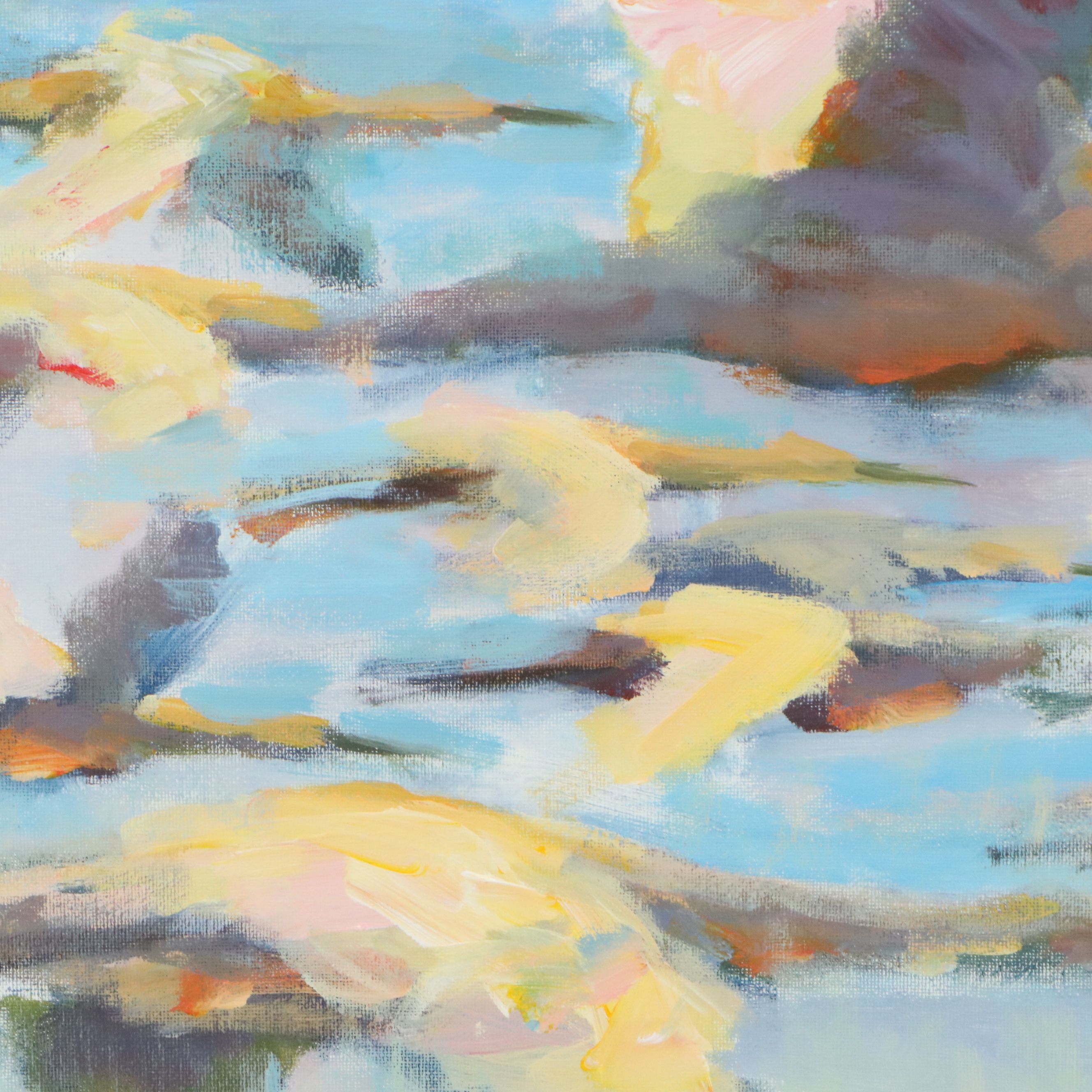 Elle Raines Acrylic Painting "Flock of Cranes #2," Circa 2026