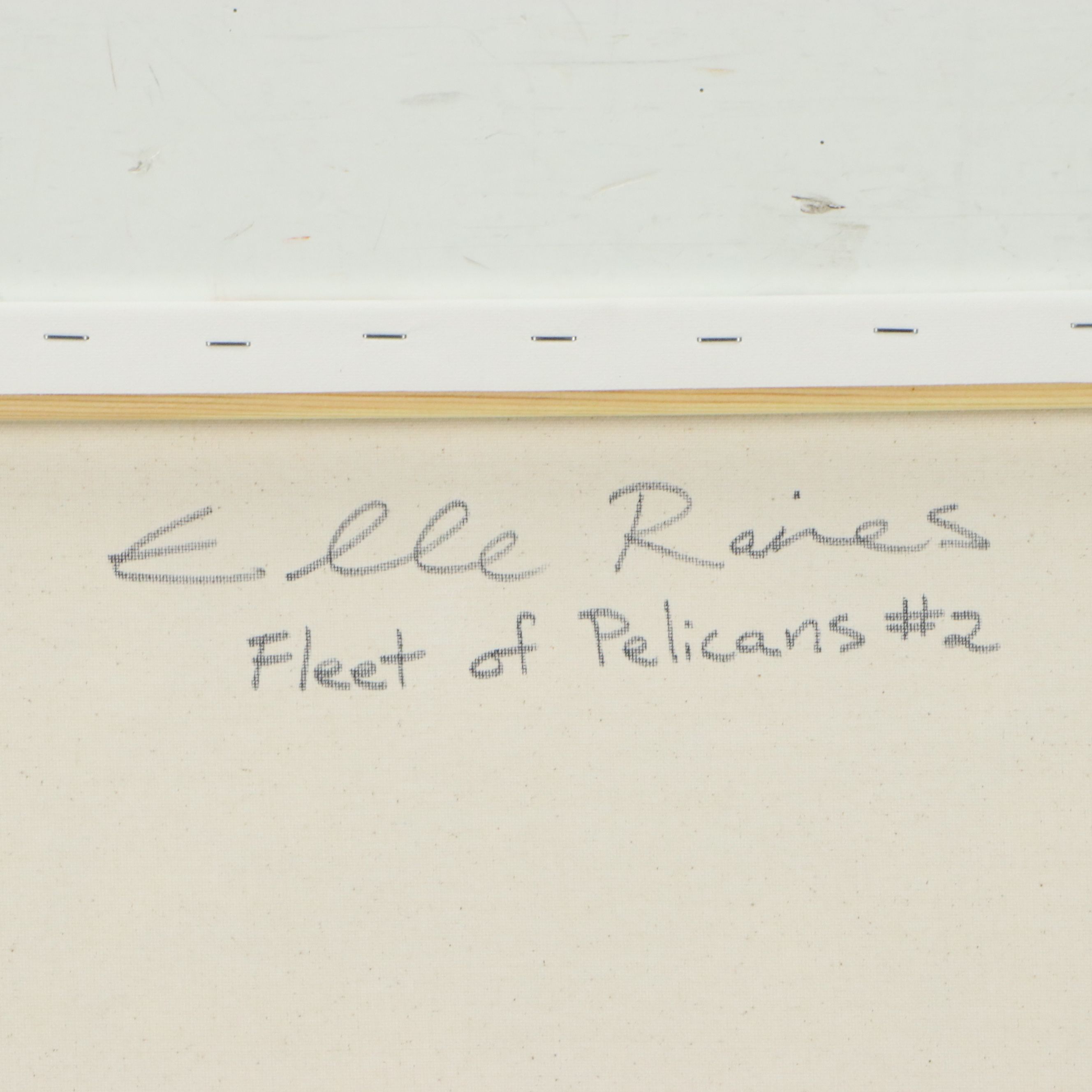 Elle Raines Acrylic Painting "Fleet of Pelicans #2," Circa 2026