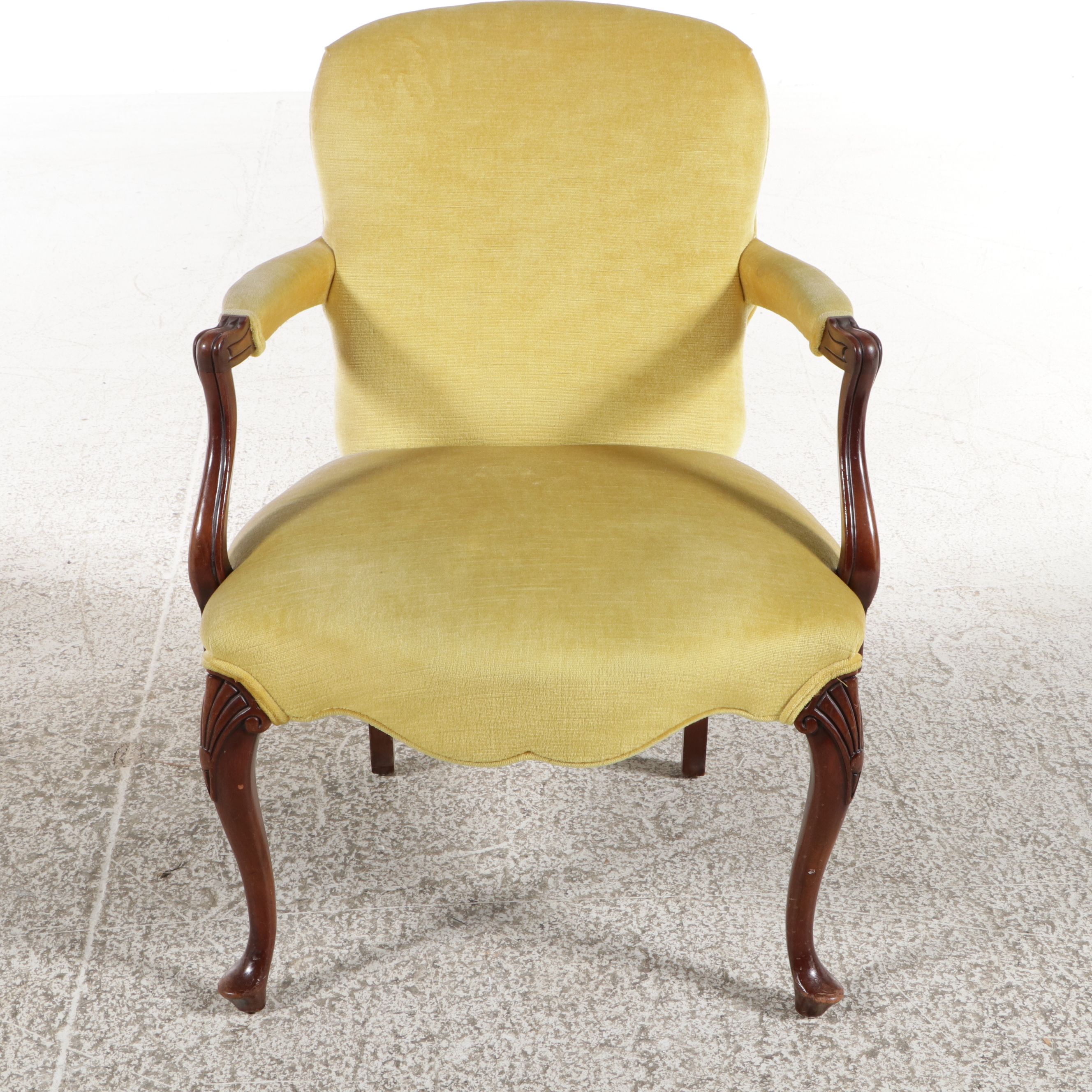 Chippendale Style Shell-Carved Armchair, 20th Century