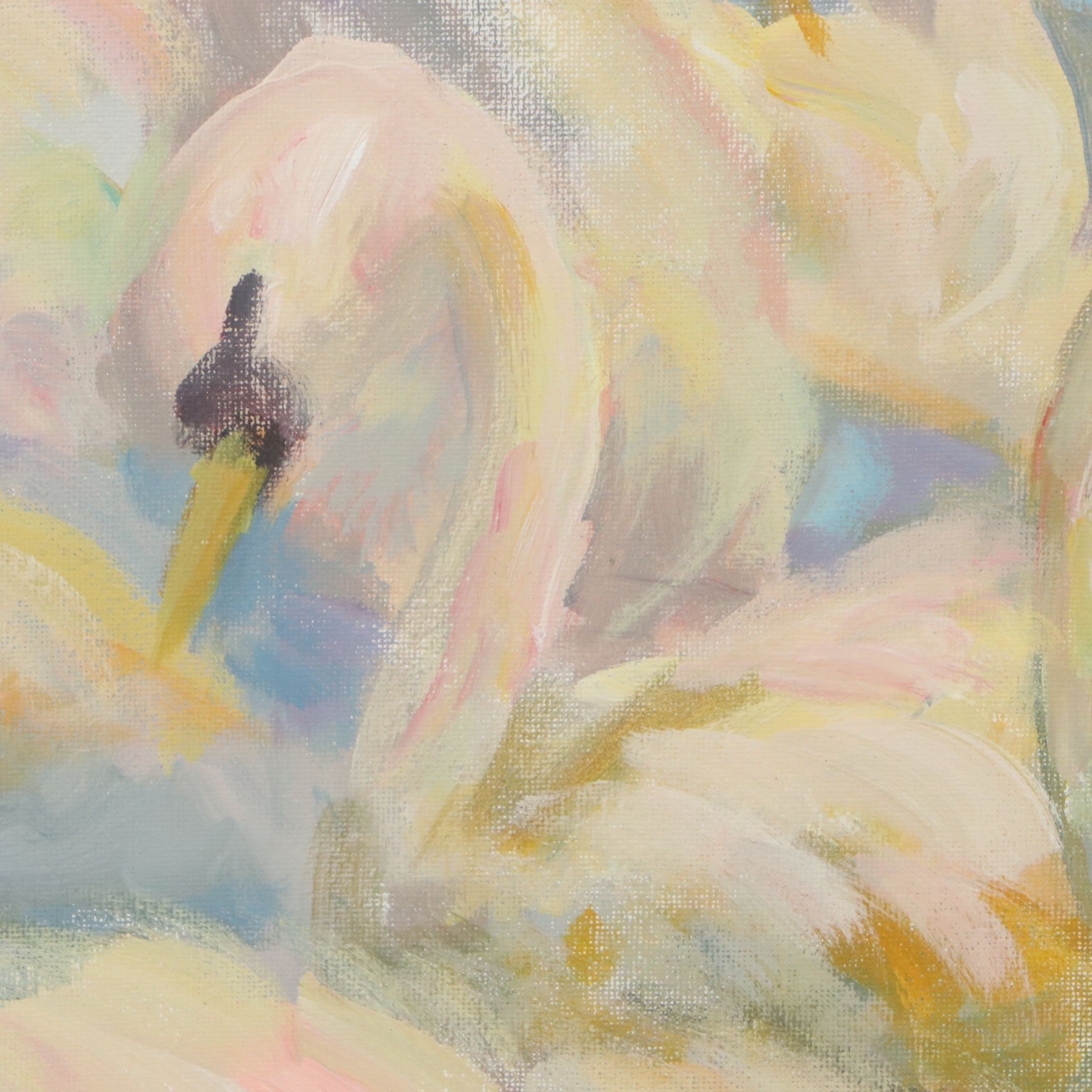 Elle Raines Acrylic Painting "Bevy of Swans #3," Circa 2026