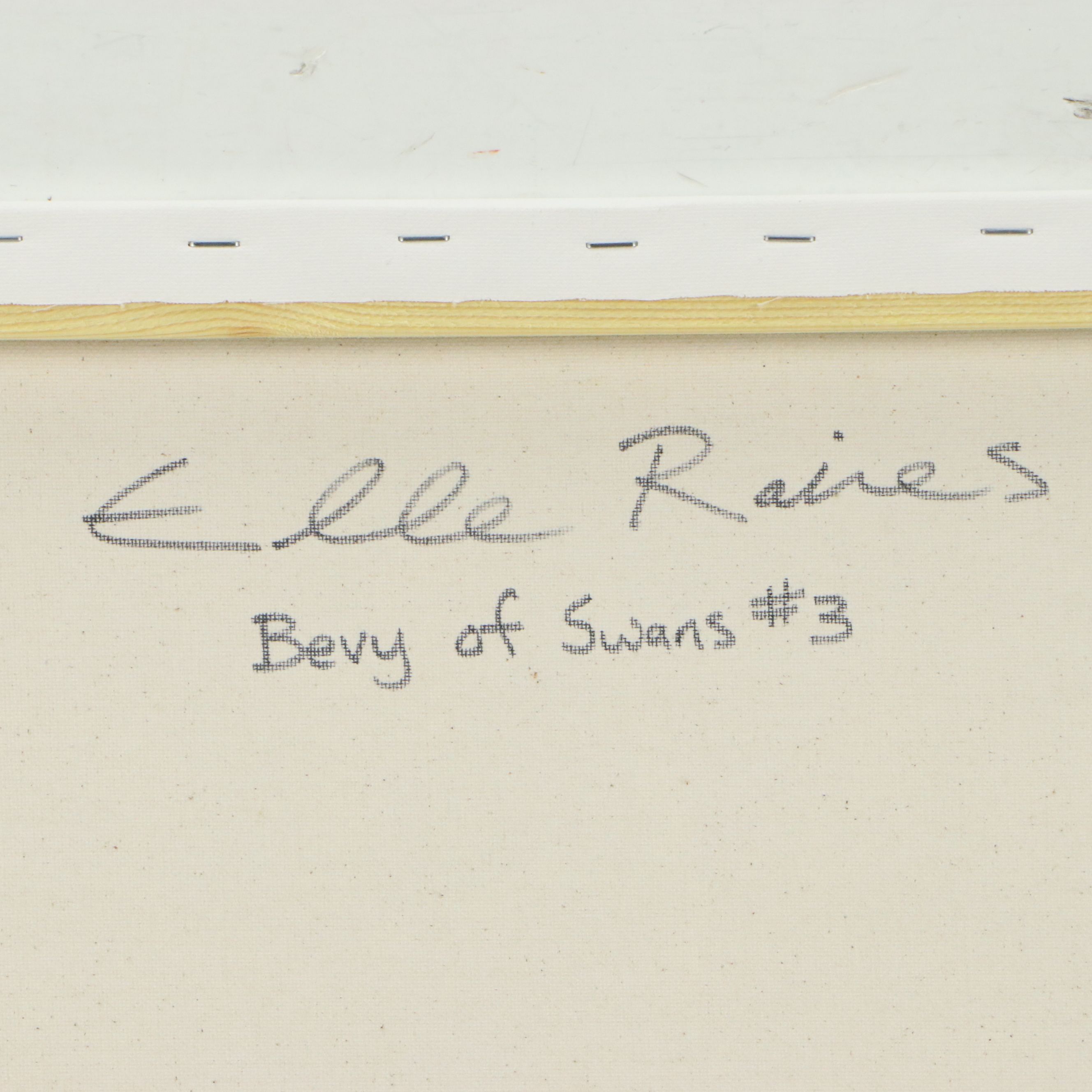 Elle Raines Acrylic Painting "Bevy of Swans #3," Circa 2026