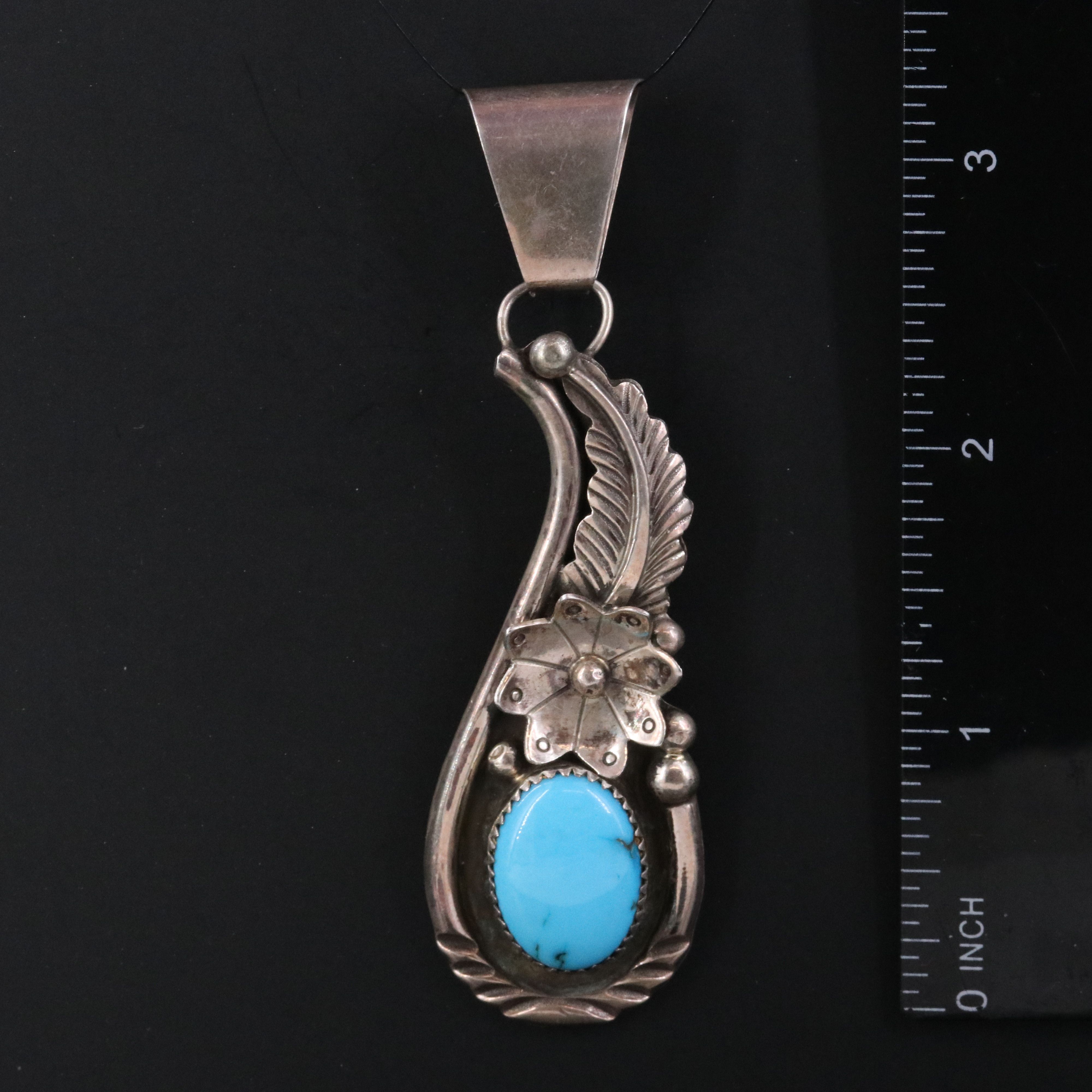 Sterling Turquoise Pendant