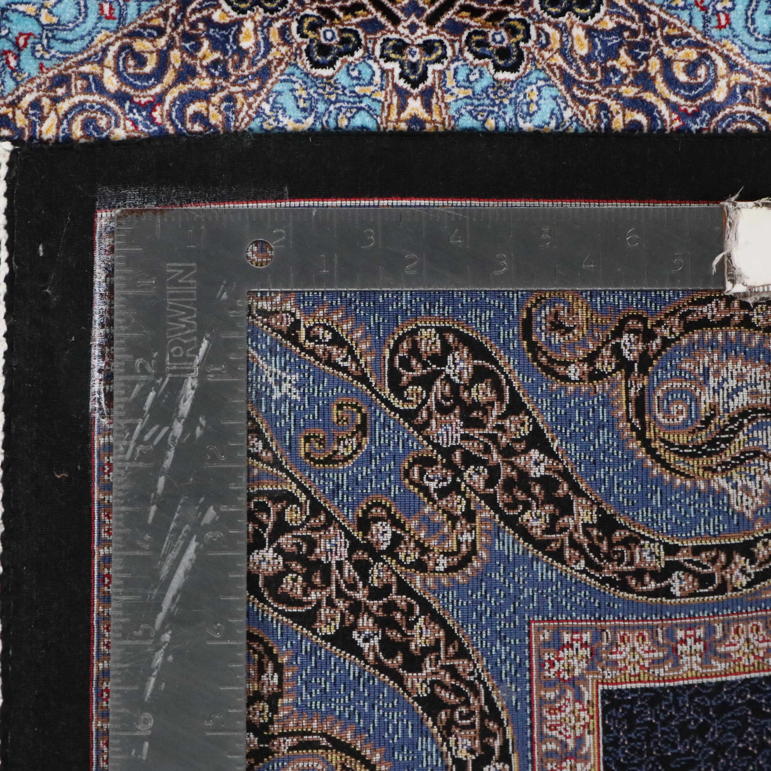 2'8 x 4'4 Machine Made Sino-Persian Qom Accent Rug