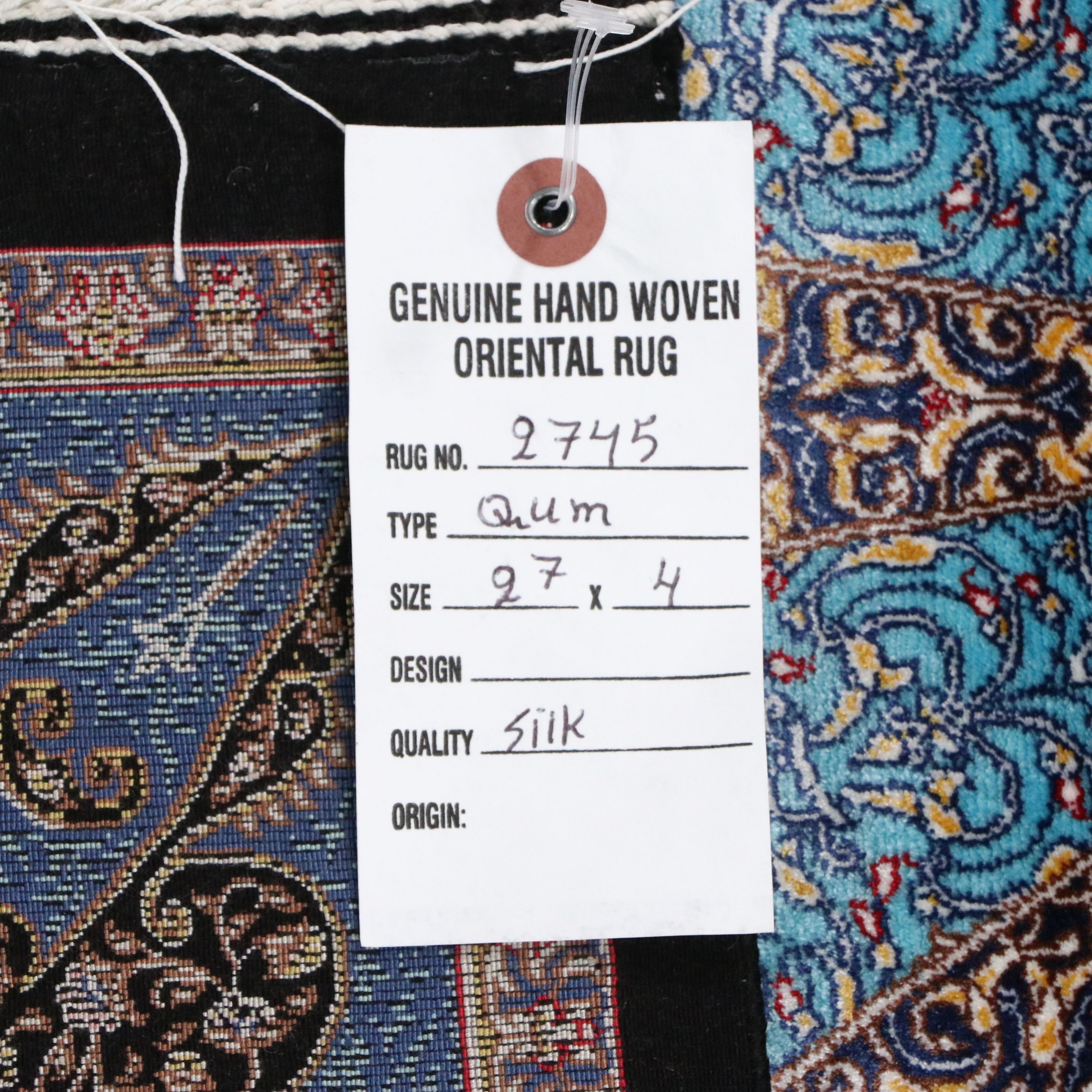 2'8 x 4'4 Machine Made Sino-Persian Qom Accent Rug