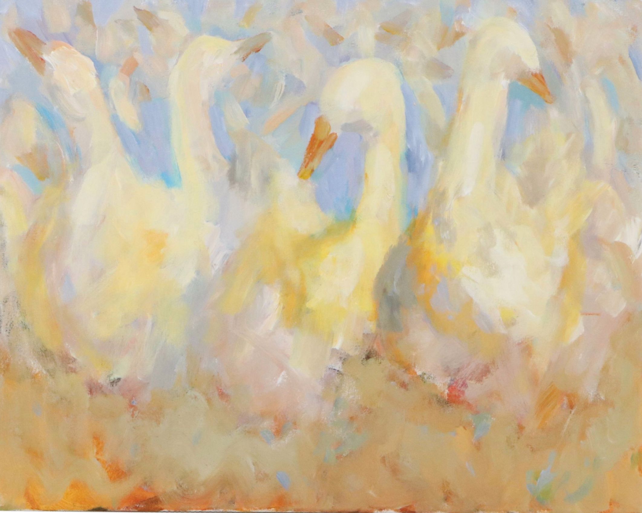 Elle Raines Acrylic Painting "Gaggle of Geese #3," Circa 2026
