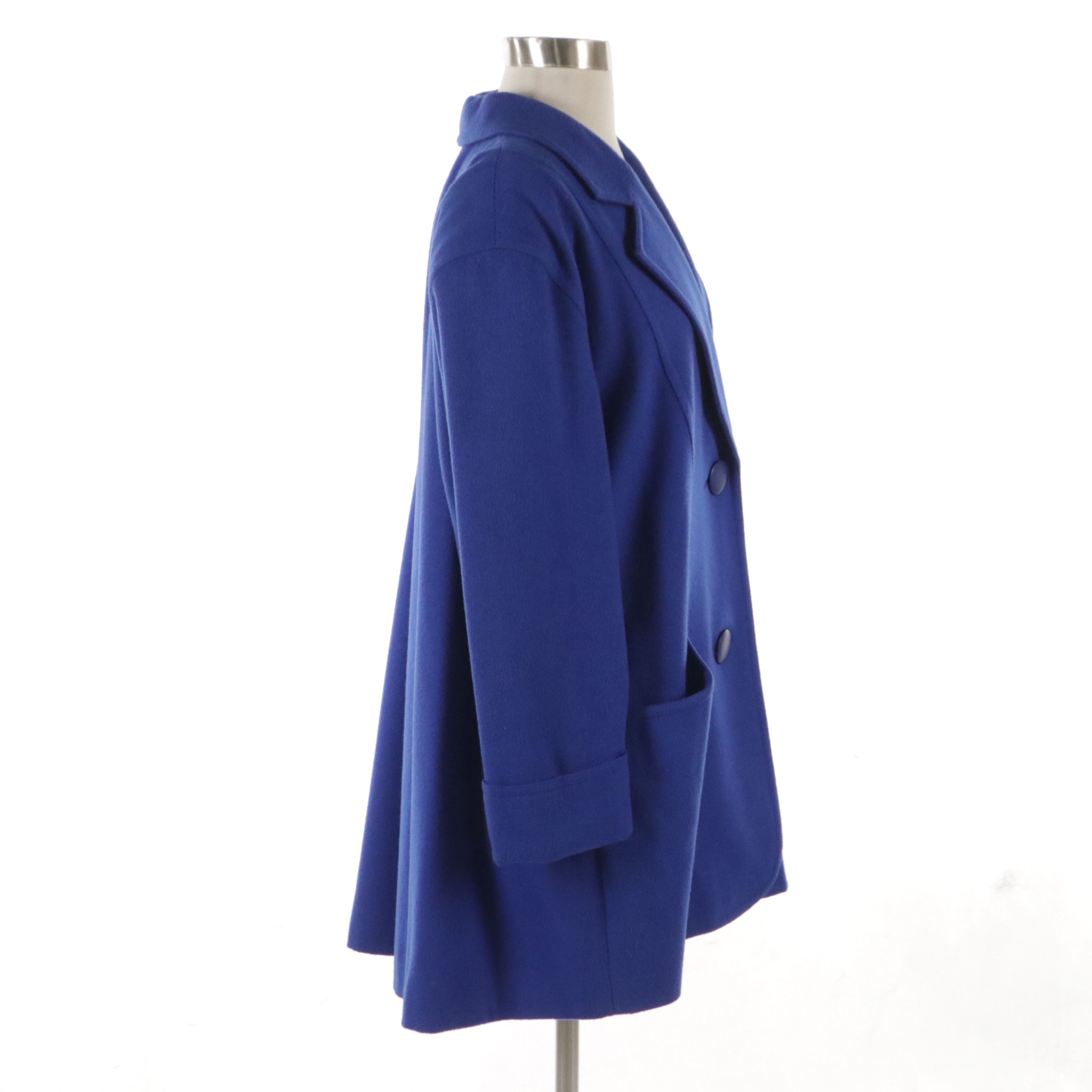 Christian Dior Prêt-à-Porter Cobalt Blue Wool Two-Button Coat