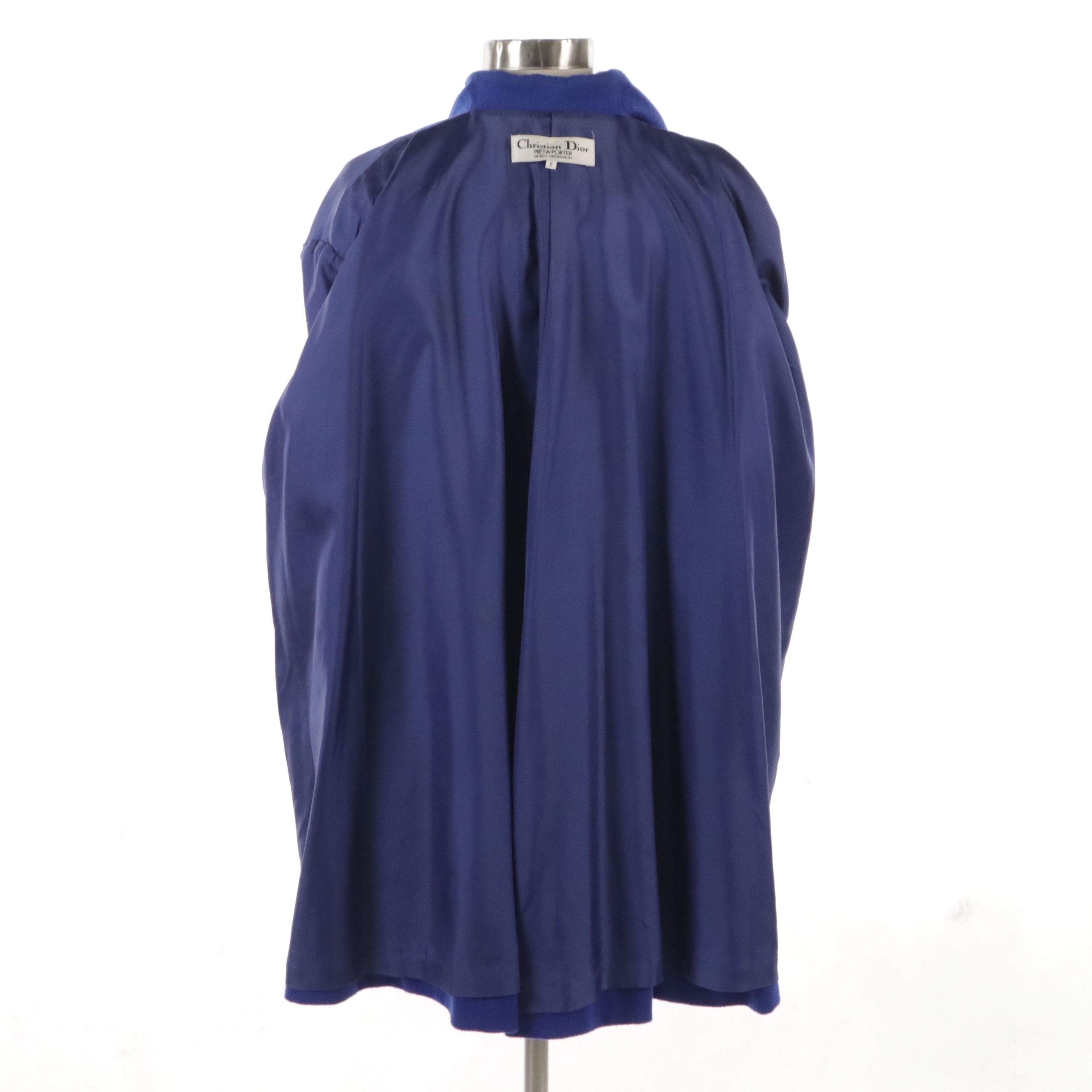 Christian Dior Prêt-à-Porter Cobalt Blue Wool Two-Button Coat