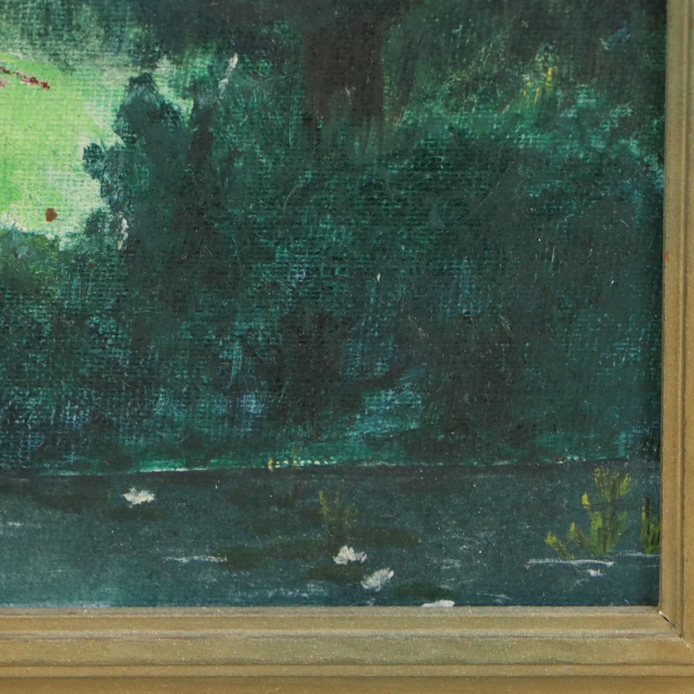 Frederick "Fritz" Thomas Kackley Oil Painting of Old Well, 1947