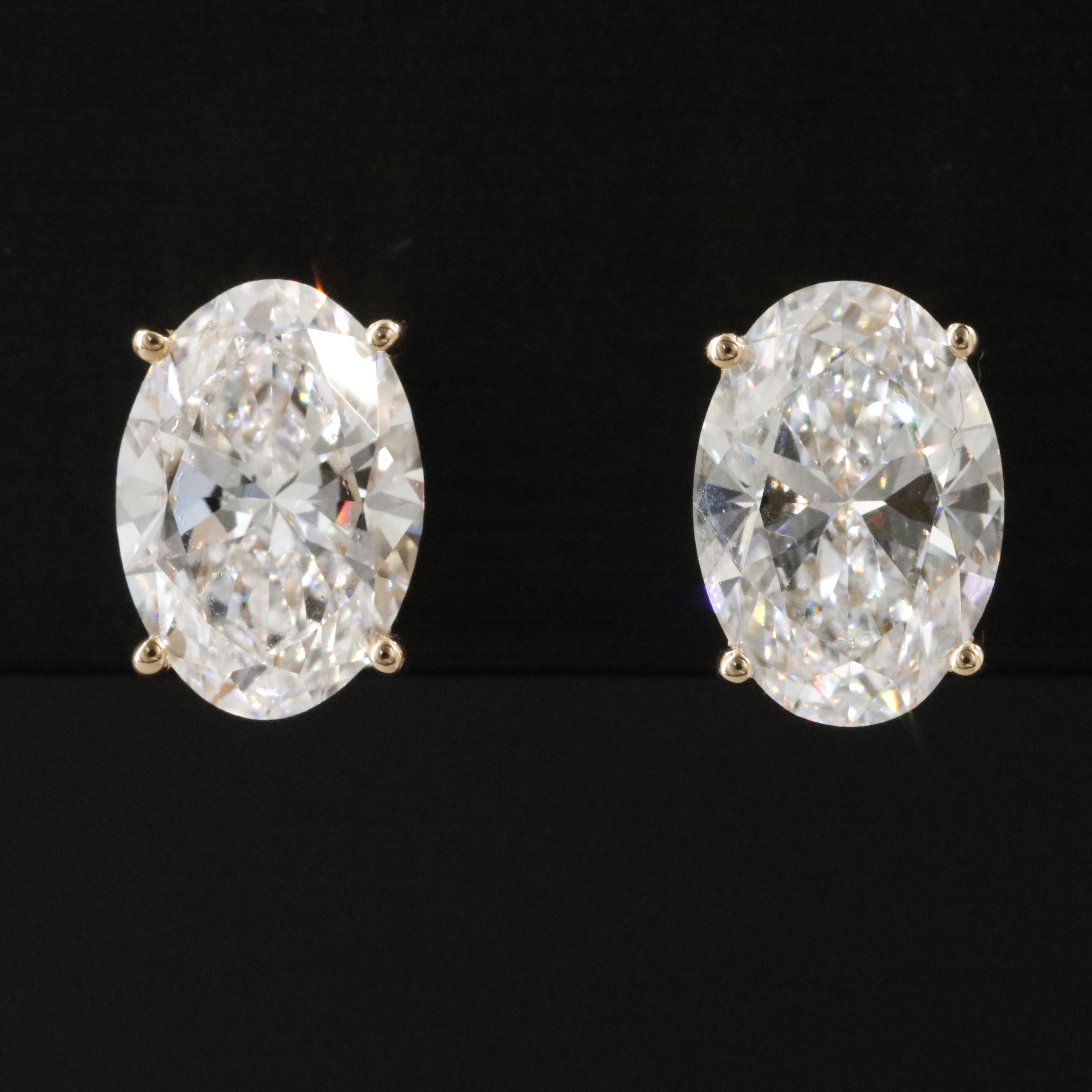 18K 3.15 CTW Lab Grown Diamond Stud Earrings with IGI Reports