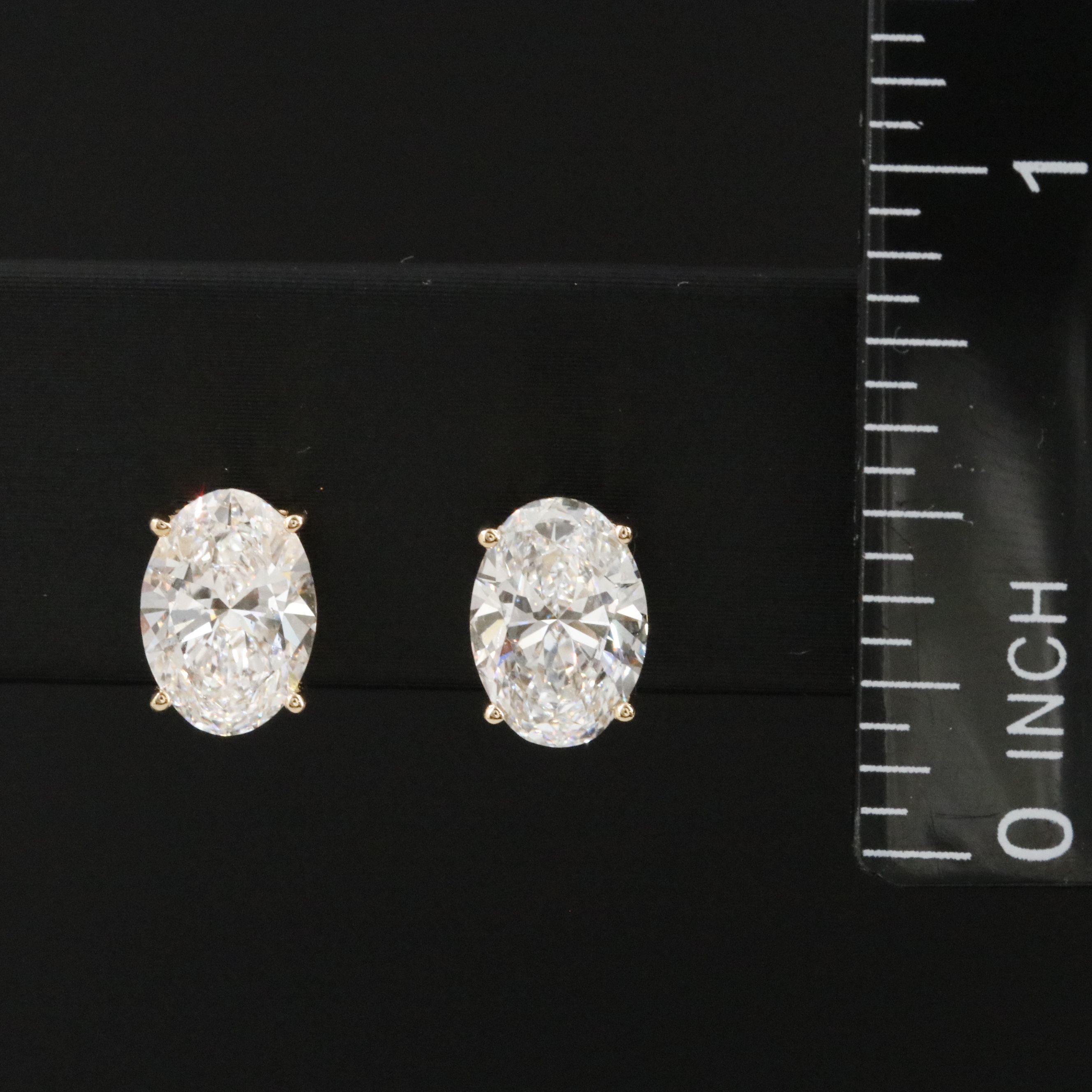 18K 3.15 CTW Lab Grown Diamond Stud Earrings with IGI Reports
