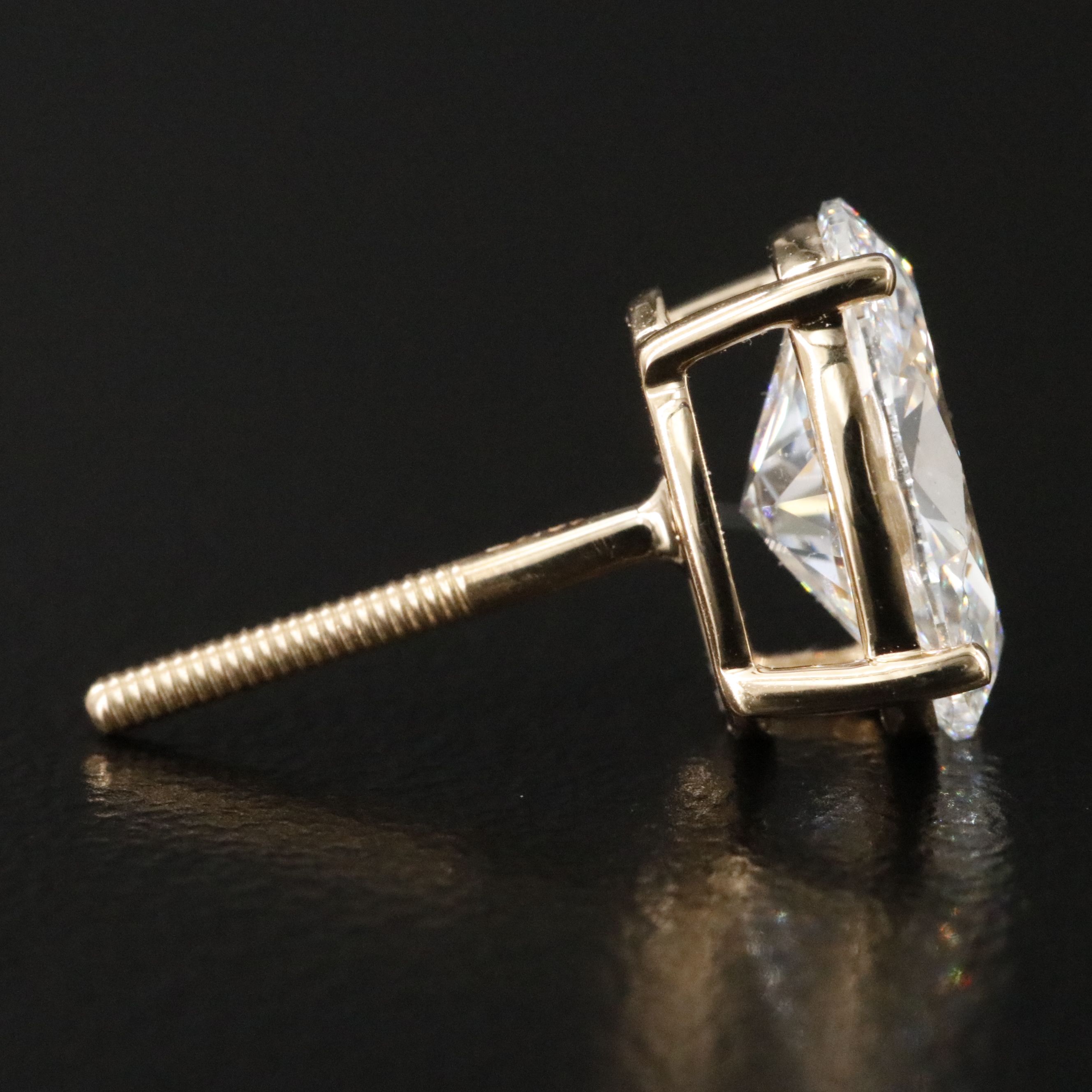 18K 3.15 CTW Lab Grown Diamond Stud Earrings with IGI Reports