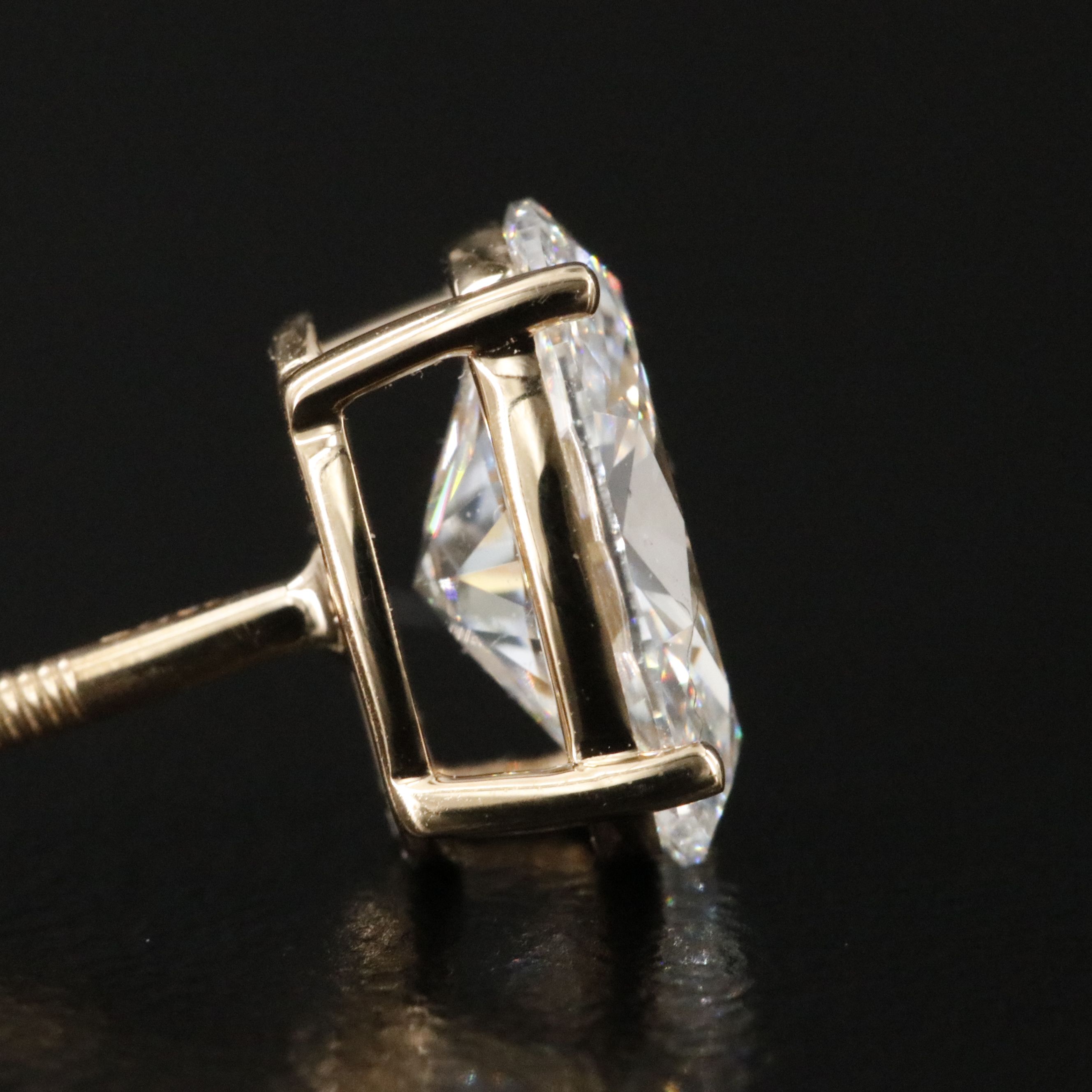 18K 3.15 CTW Lab Grown Diamond Stud Earrings with IGI Reports