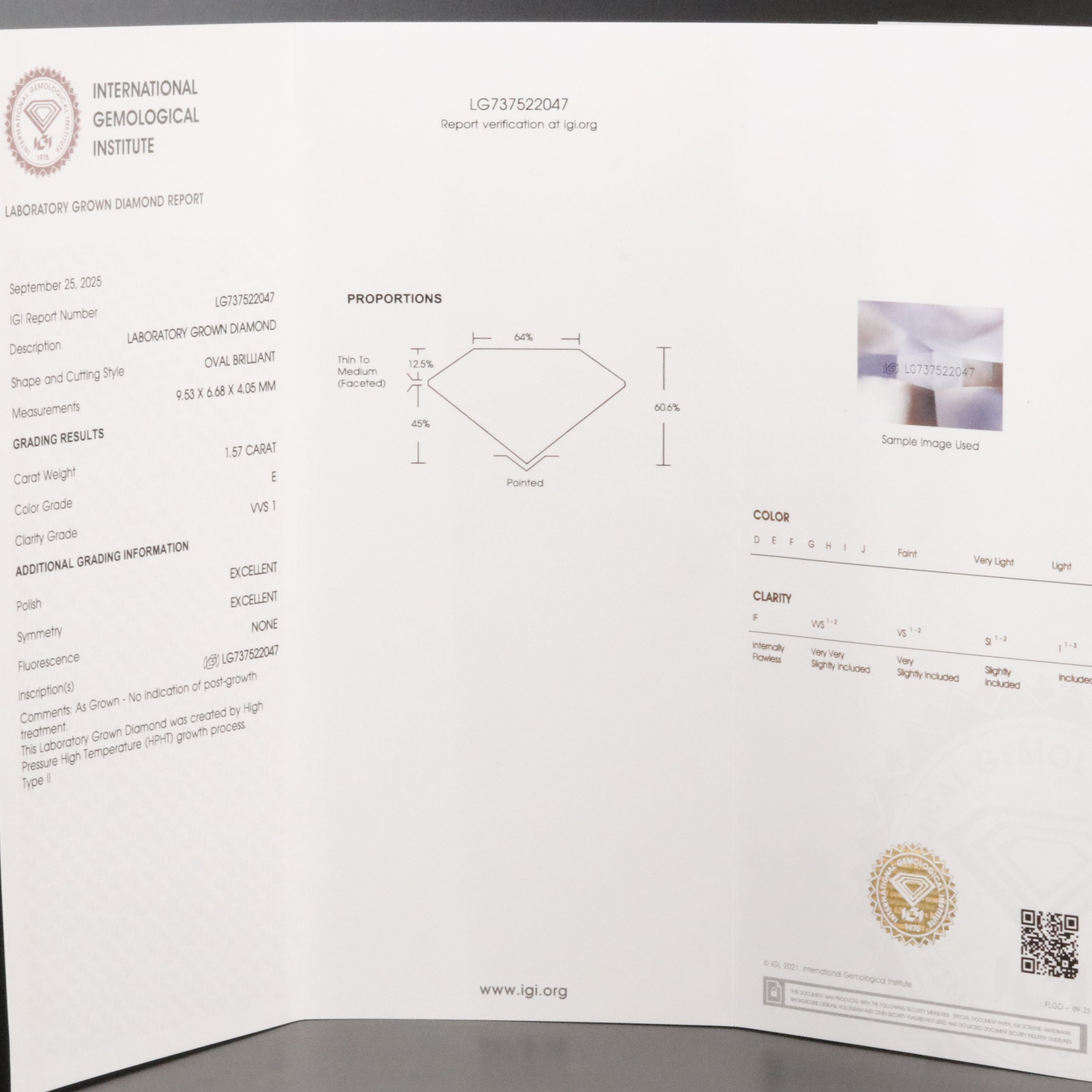 18K 3.15 CTW Lab Grown Diamond Stud Earrings with IGI Reports