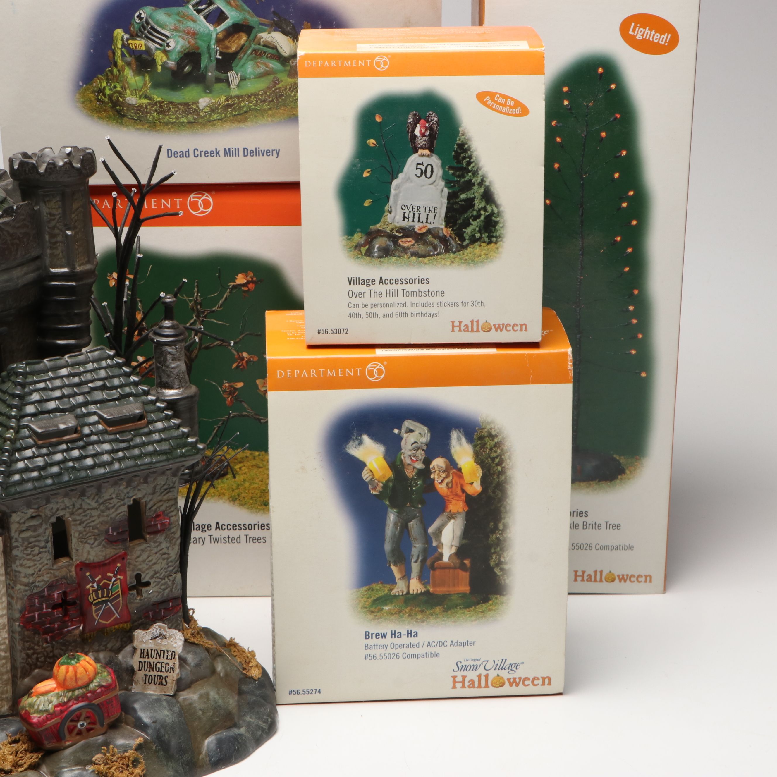 Department 56 "Castle Blackstone" and More Halloween Snow Village Figurines