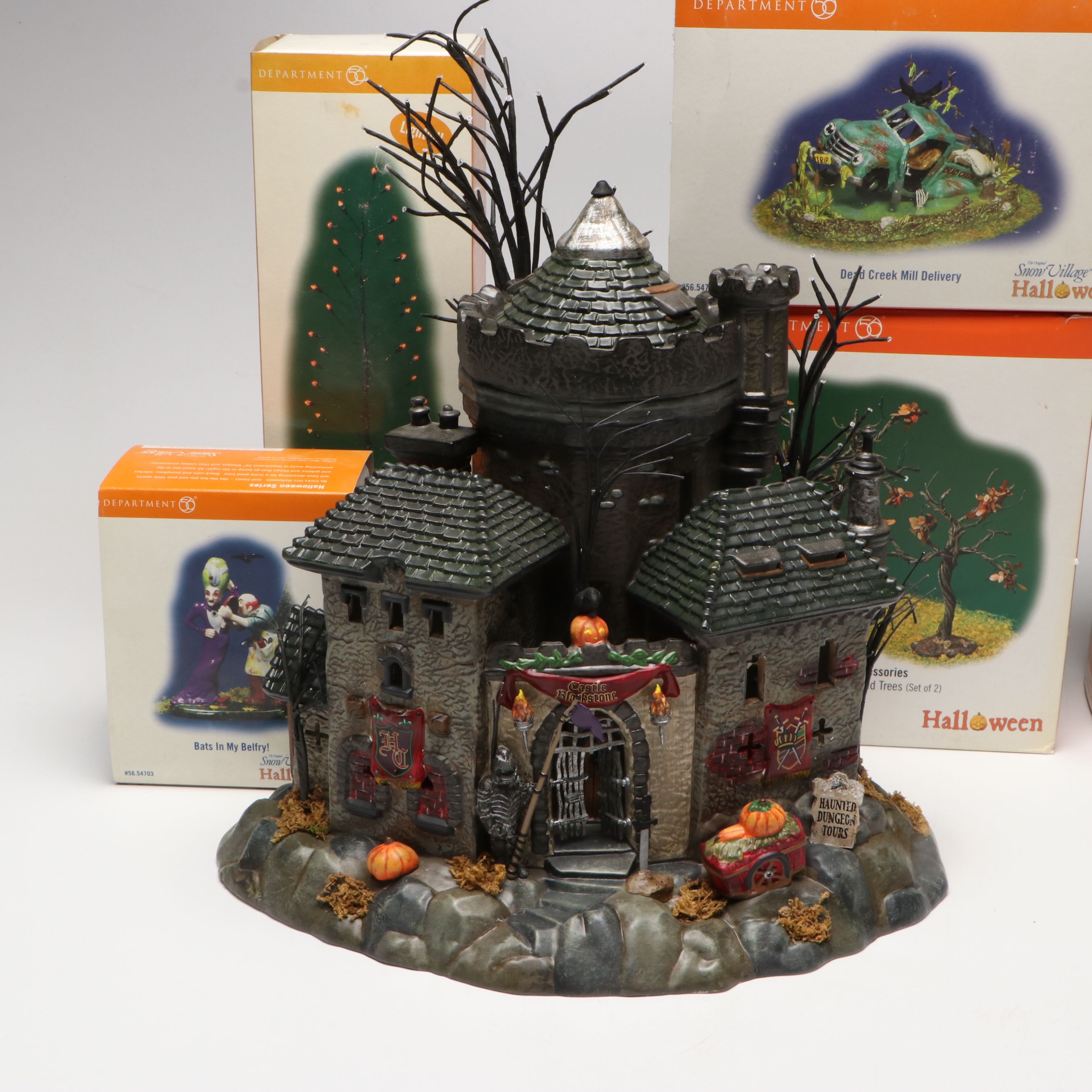 Department 56 "Castle Blackstone" and More Halloween Snow Village Figurines