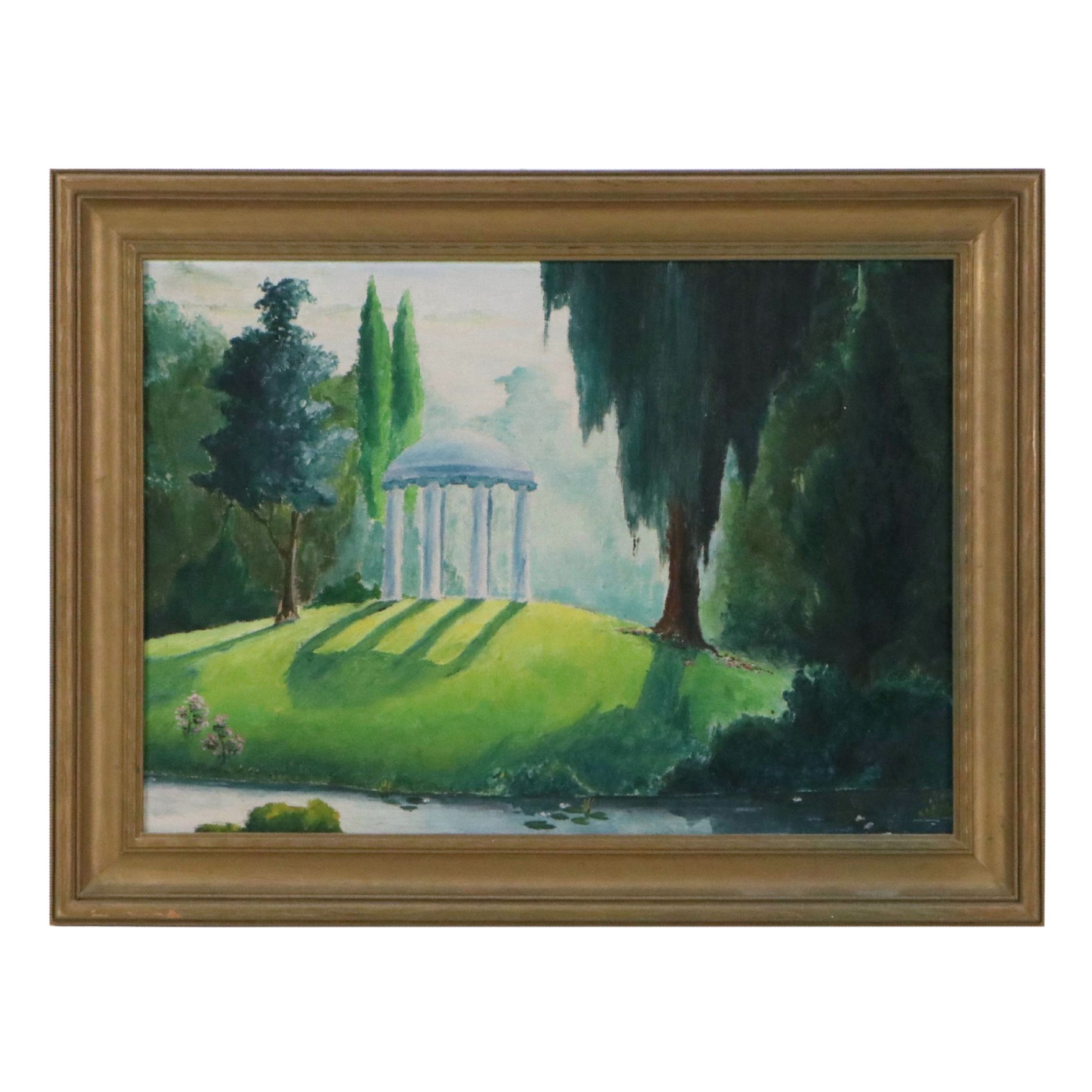 Frederick "Fritz" Thomas Kackley Oil Painting of Old Well, 1947