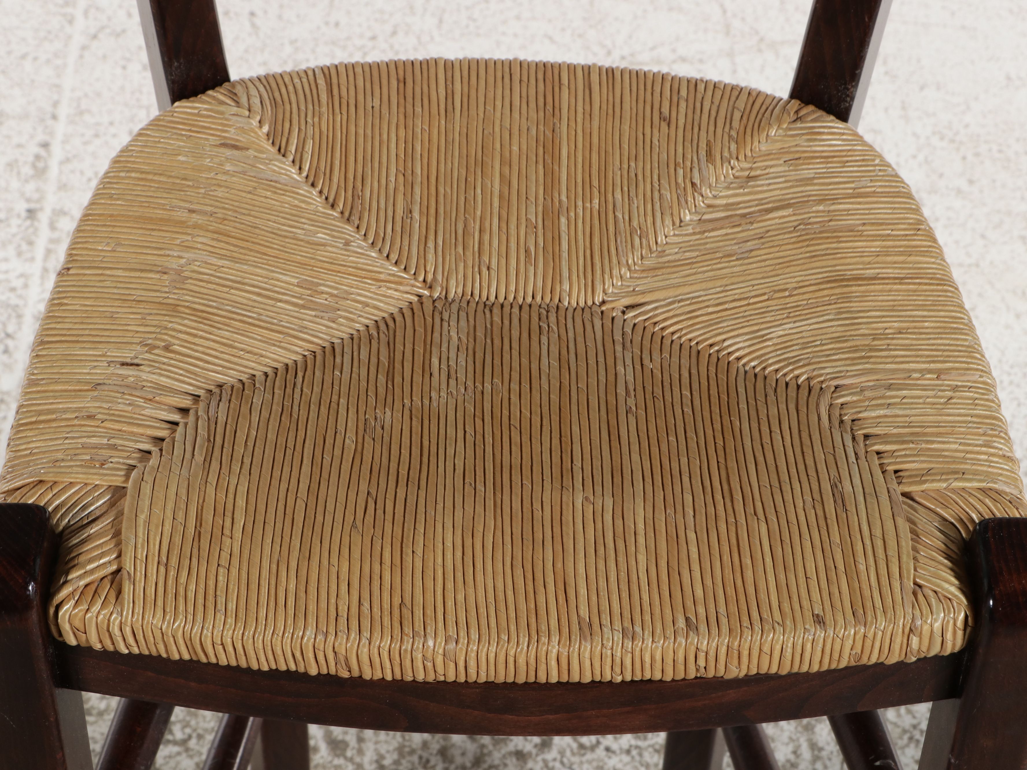 Pair of Pottery Barn Barstools with Rush Seats