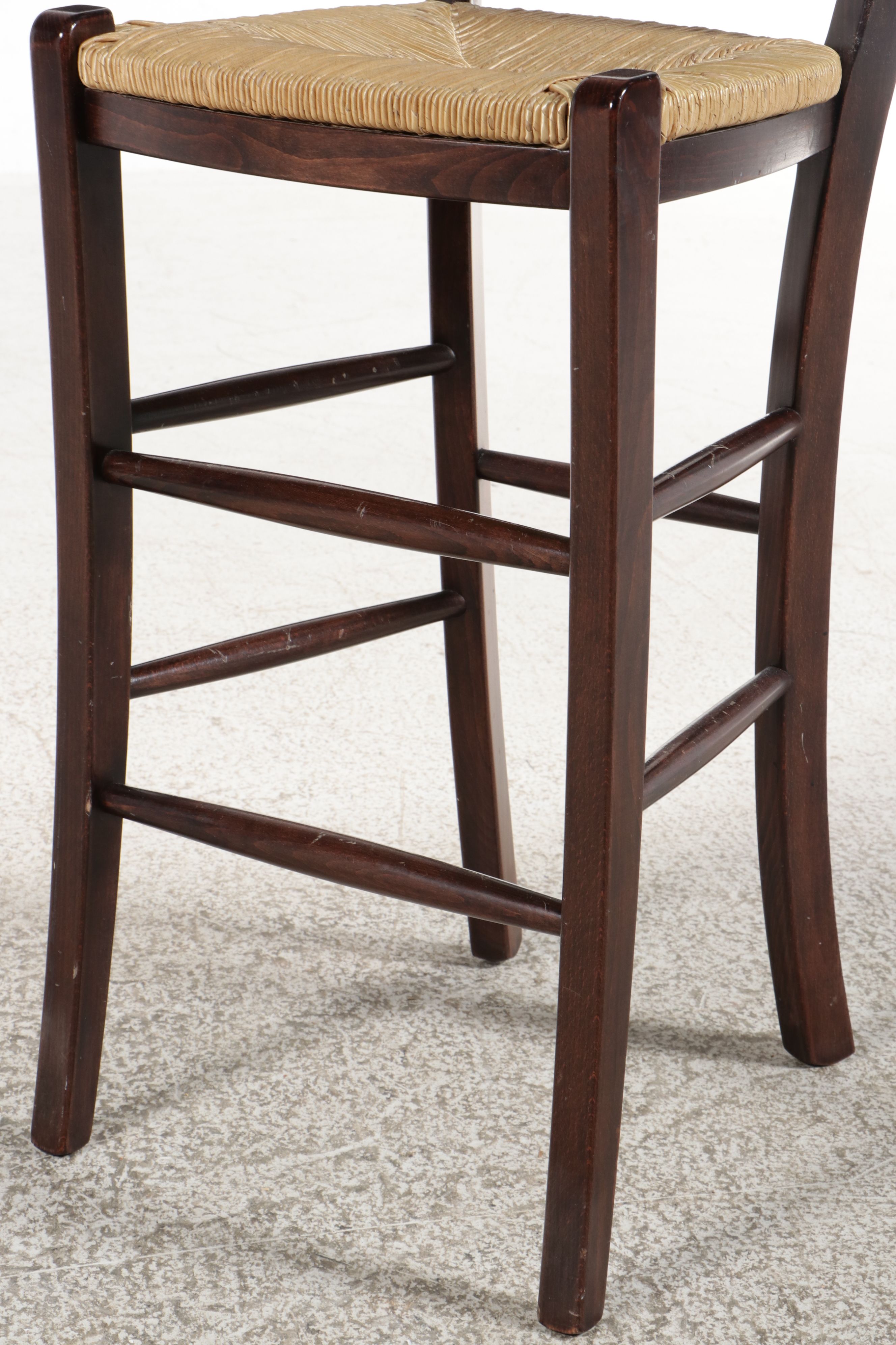 Pair of Pottery Barn Barstools with Rush Seats