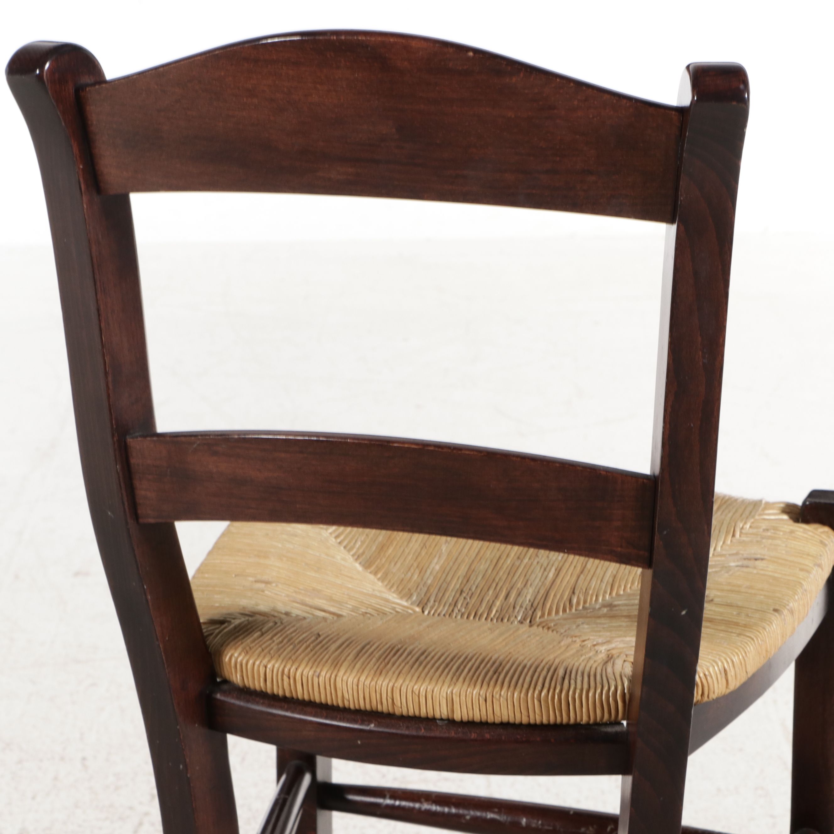 Pair of Pottery Barn Barstools with Rush Seats