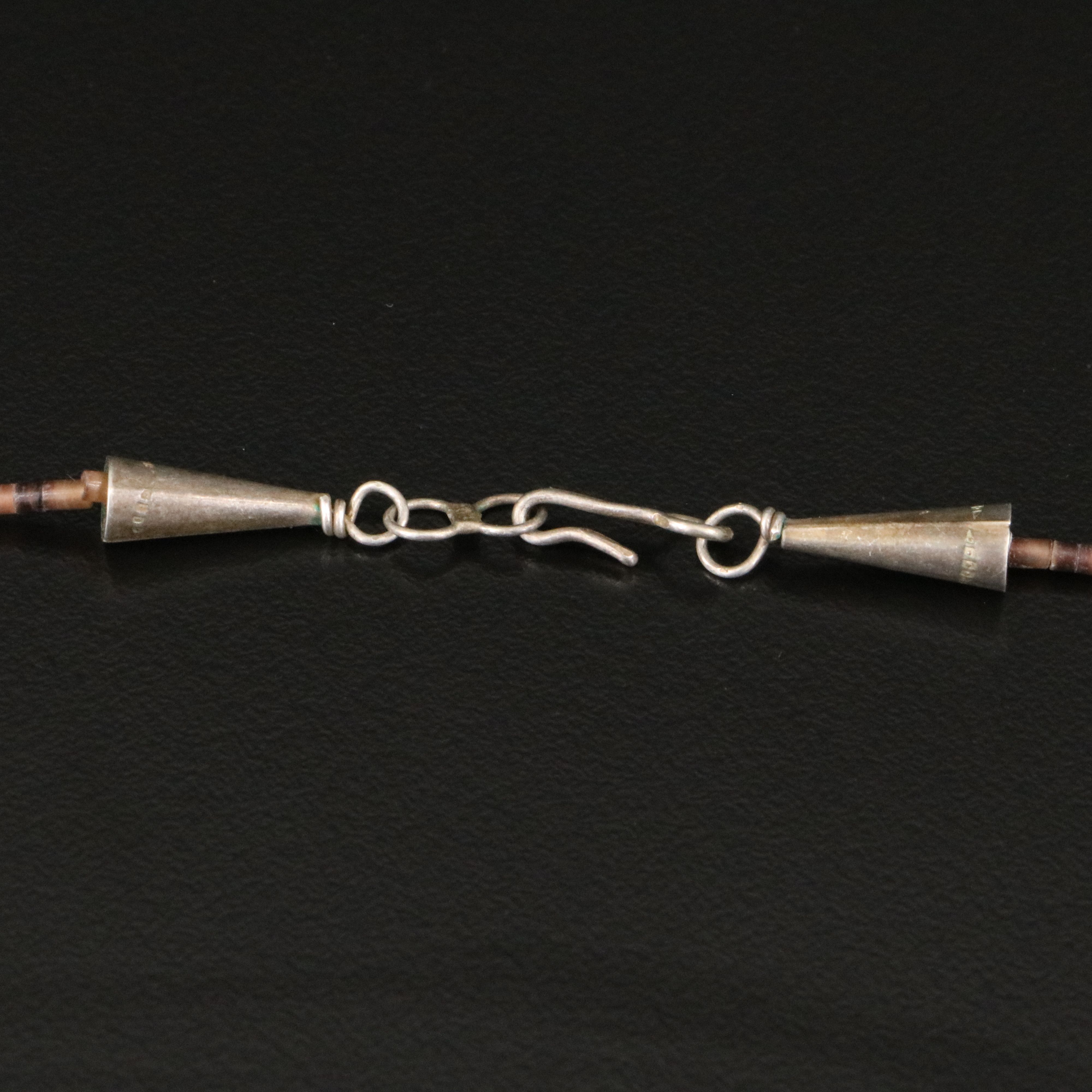 Southwestern Sterling Fetish Necklace Including Mother-of-Pearl and Shell