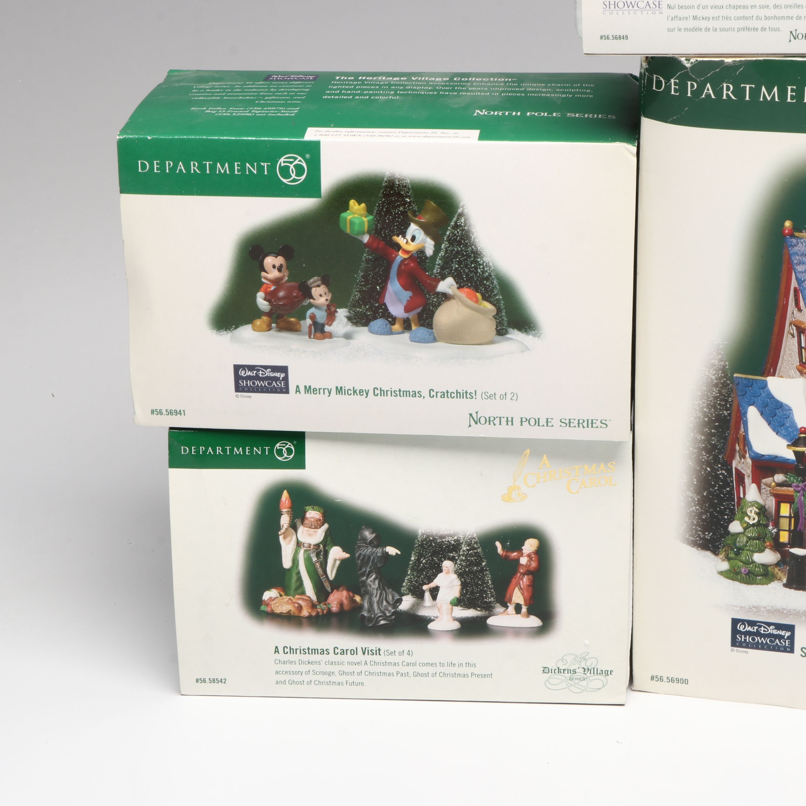 Department 56 Disney Showcase and Christmas Carol Christmas Village Figurines