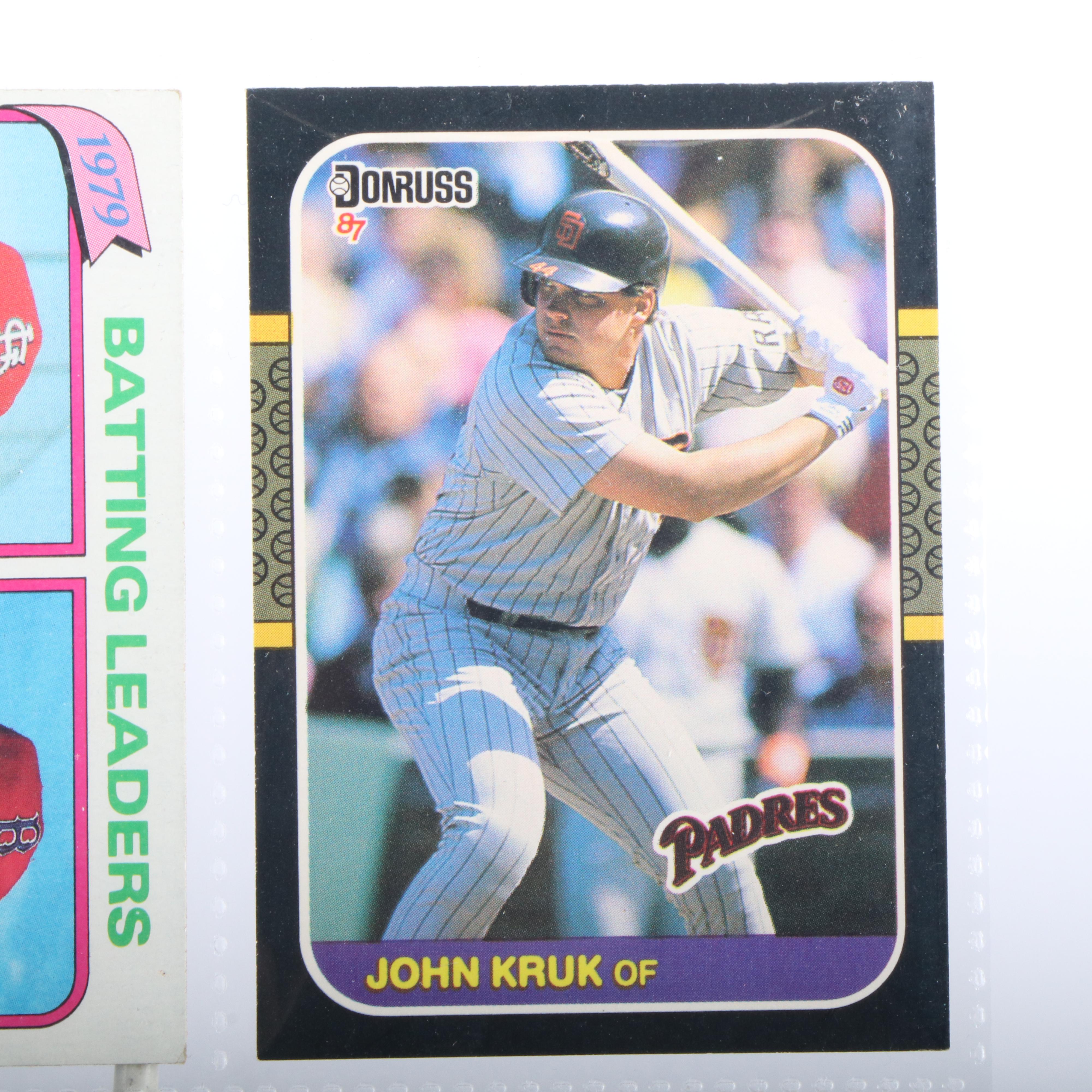 Donruss with Other Baseball Cards Featuring Jim Rice, Ryne Sandberg, and More