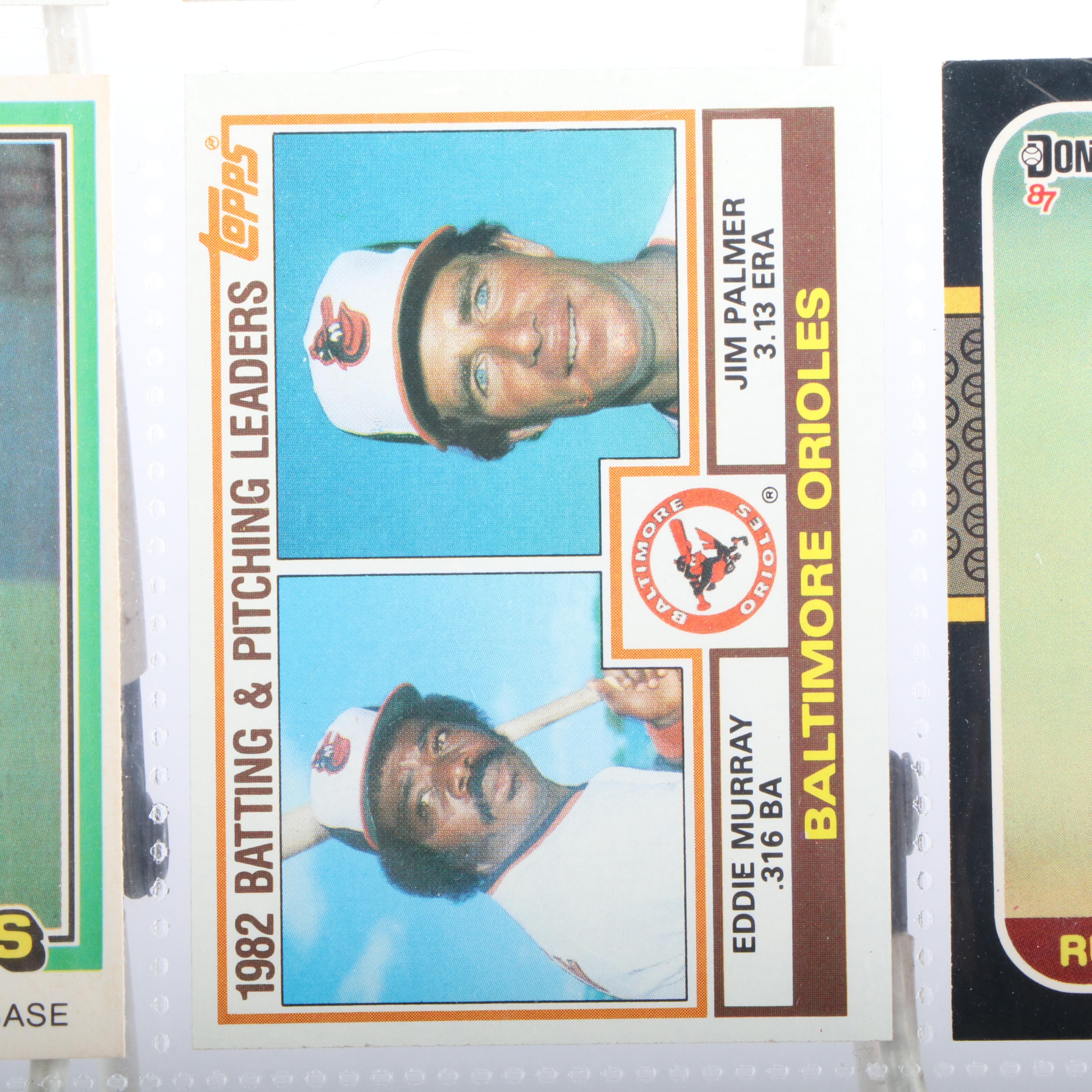 Donruss with Other Baseball Cards Featuring Jim Rice, Ryne Sandberg, and More