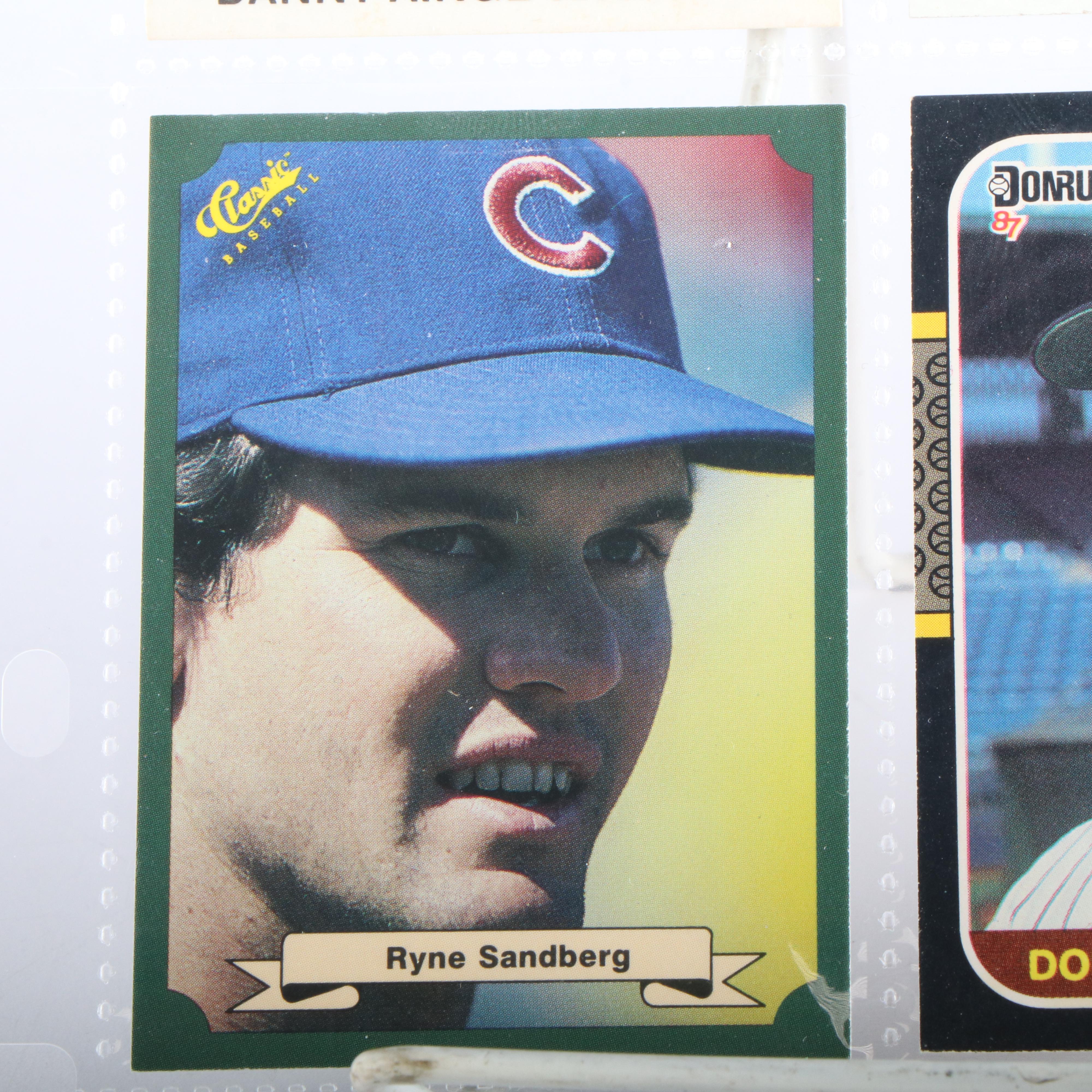 Donruss with Other Baseball Cards Featuring Jim Rice, Ryne Sandberg, and More
