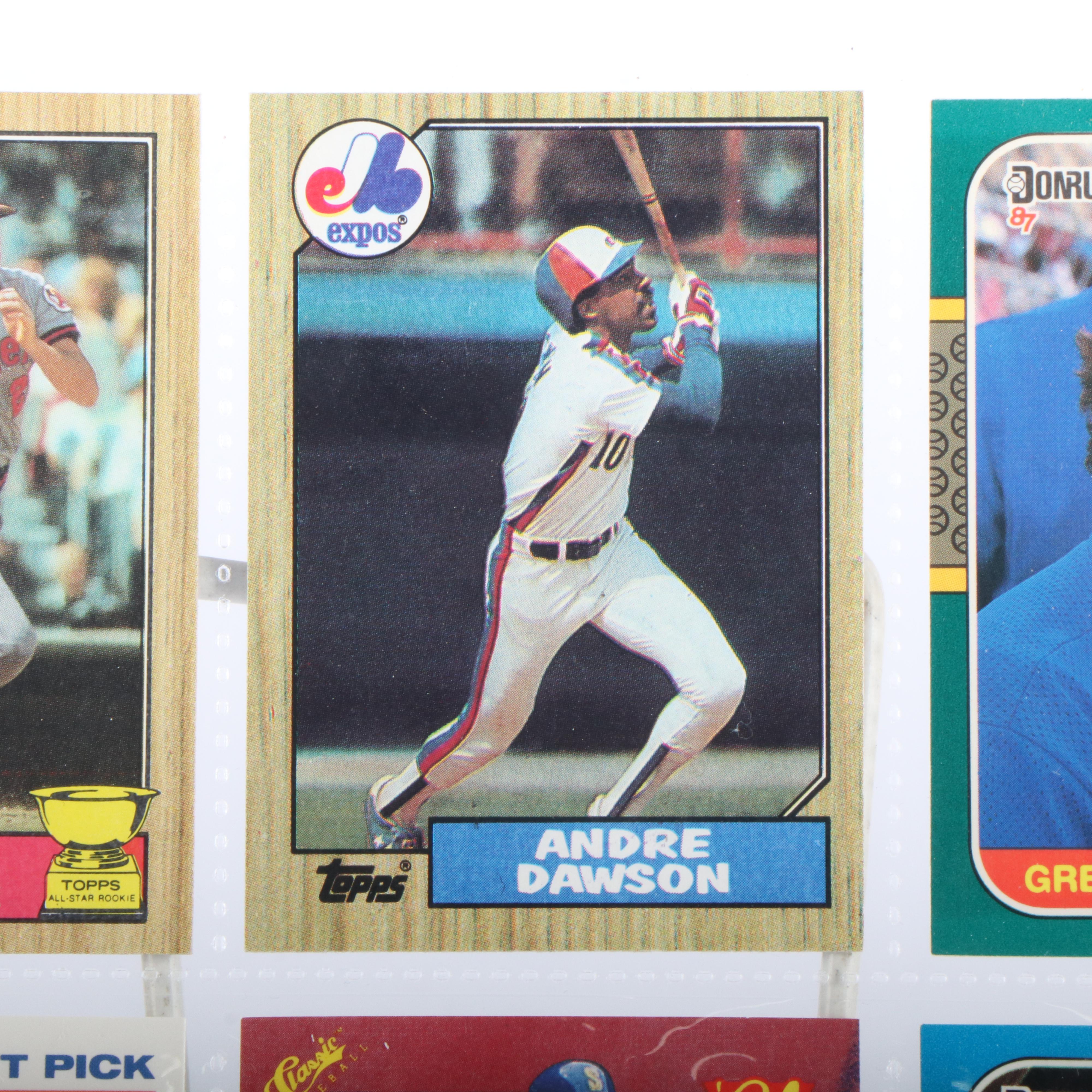 Donruss with Other Baseball Cards Featuring Greg Maddux and Mike Mussina Rookies